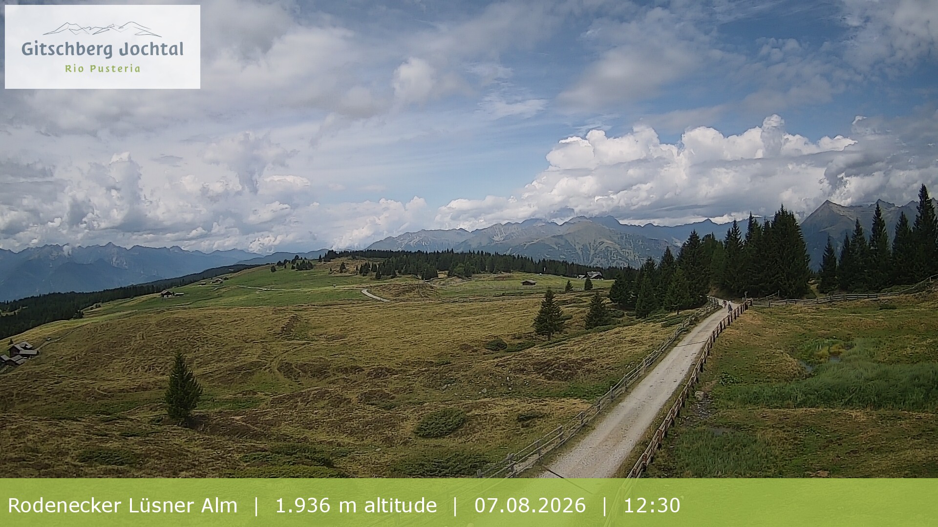 Archived image Webcam View around Rodenecker Lüsner Alm