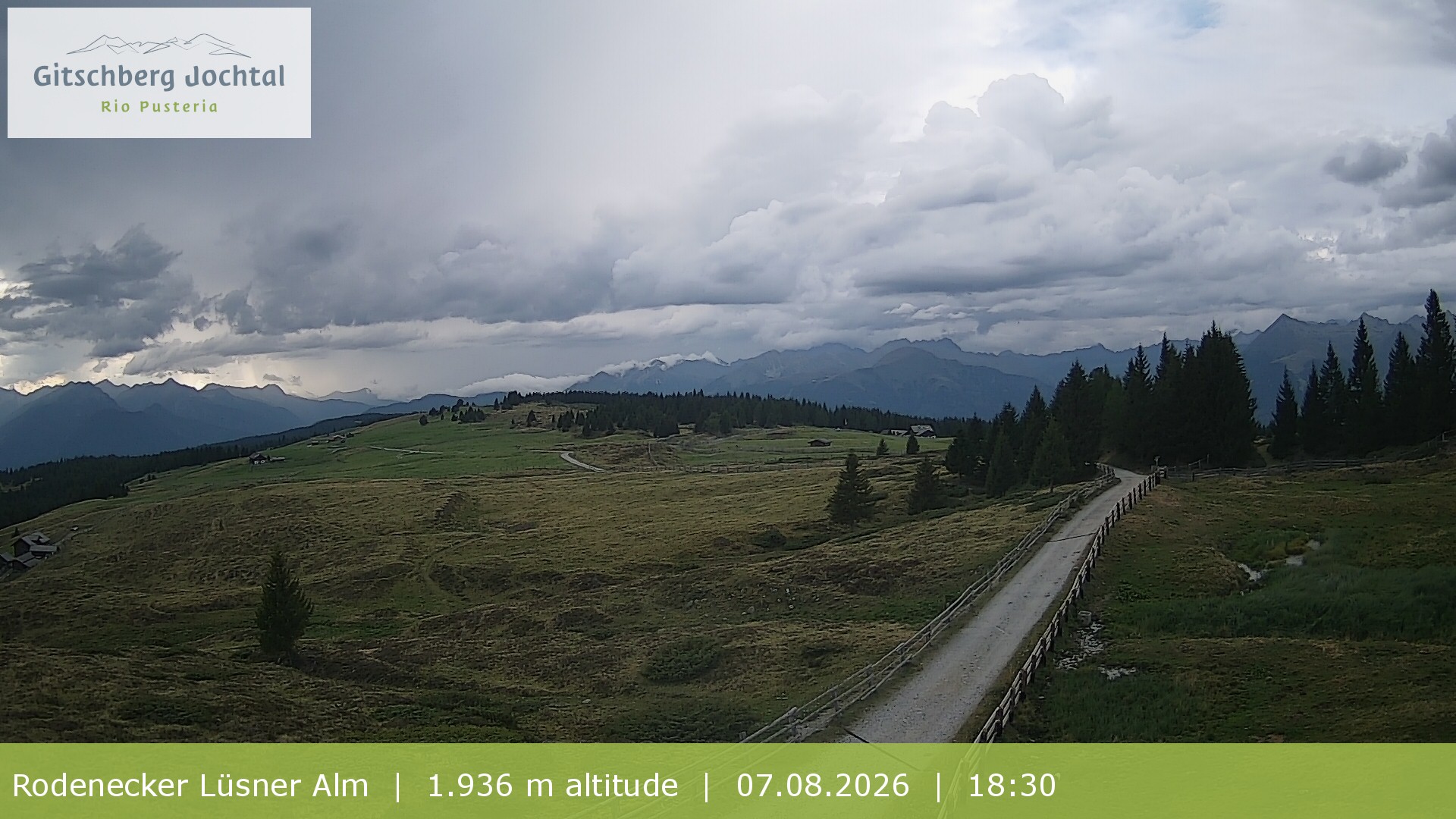 Archived image Webcam View around Rodenecker Lüsner Alm