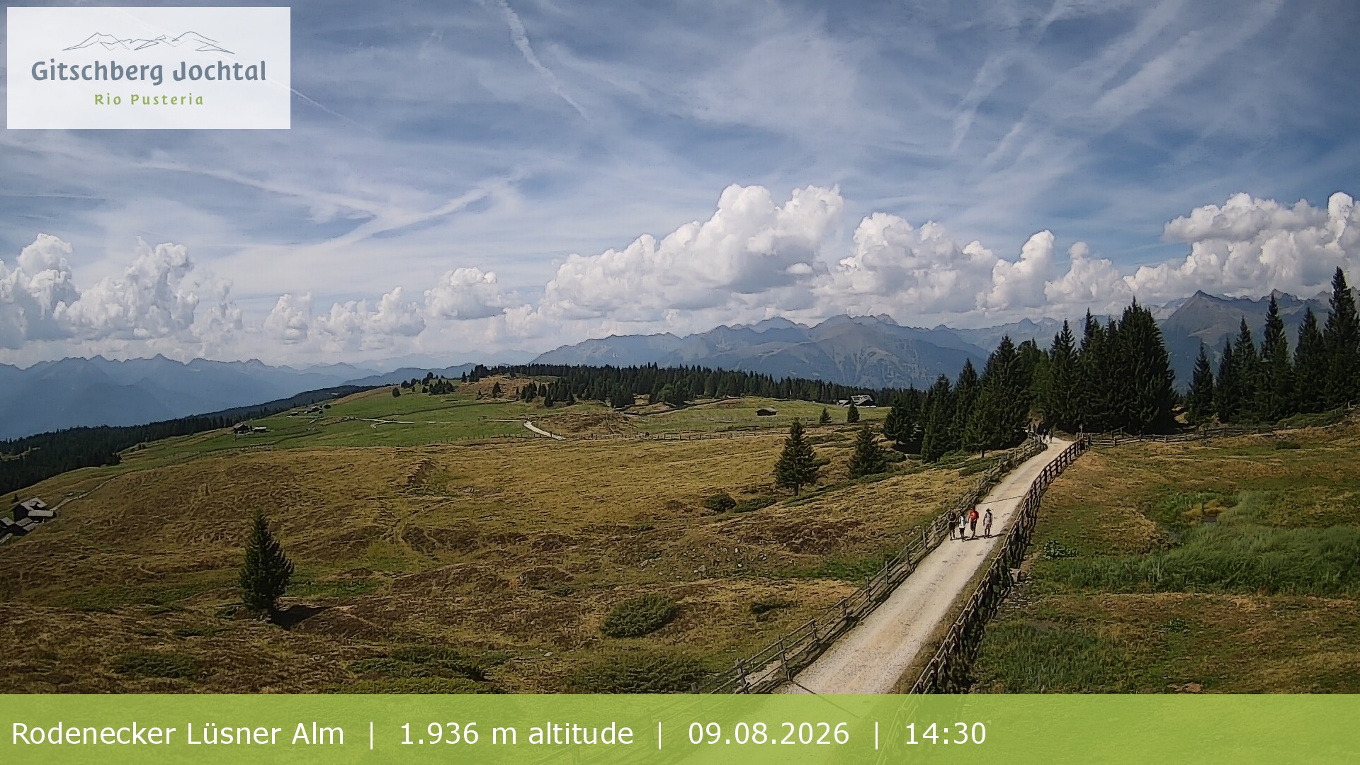 Archiv Foto Webcam Panoramablick Rodenecker Lüsner Alm