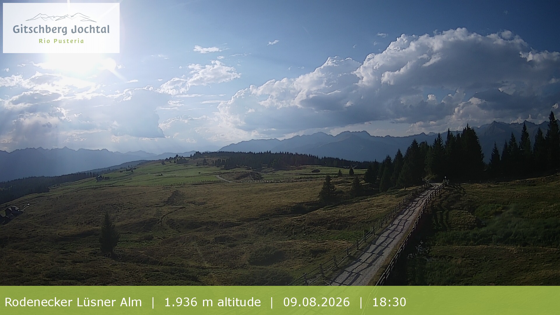 Archiv Foto Webcam Panoramablick Rodenecker Lüsner Alm