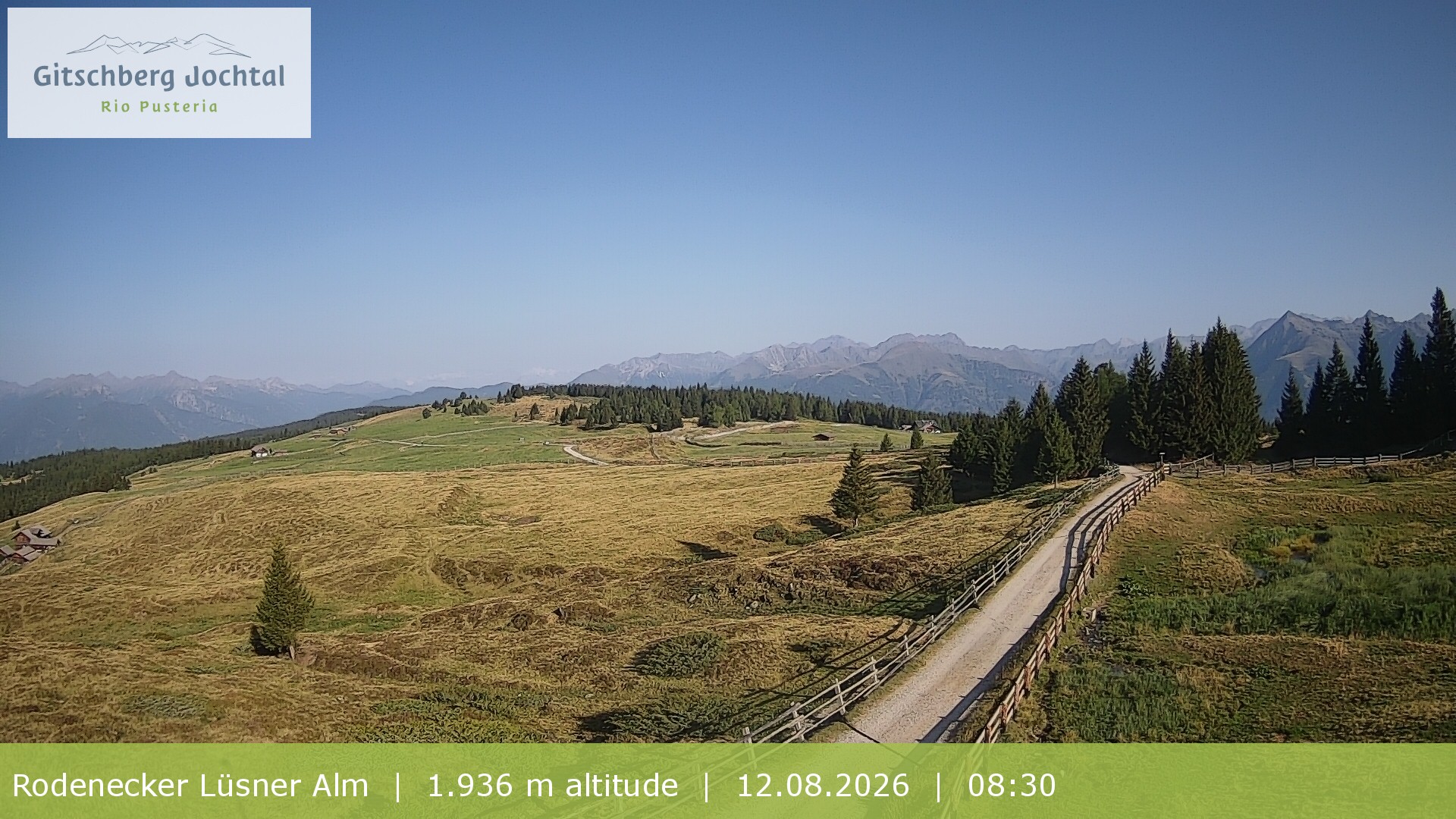 Archived image Webcam View around Rodenecker Lüsner Alm