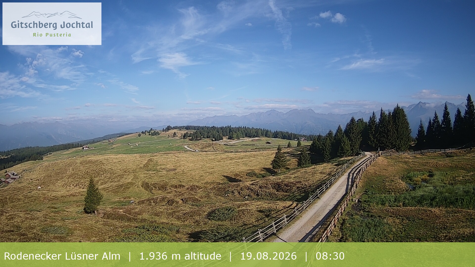 Archiv Foto Webcam Panoramablick Rodenecker Lüsner Alm