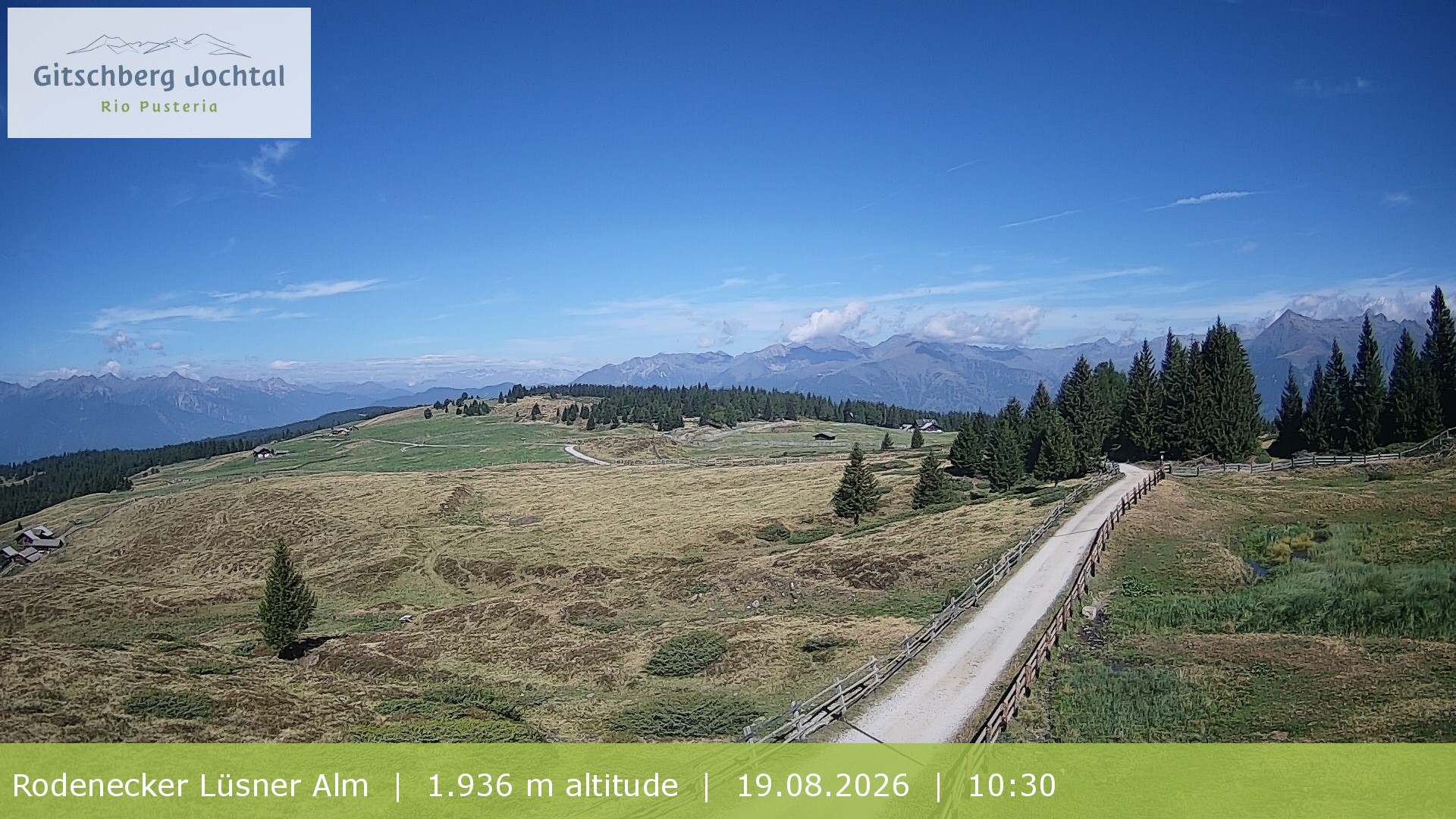 Archiv Foto Webcam Panoramablick Rodenecker Lüsner Alm