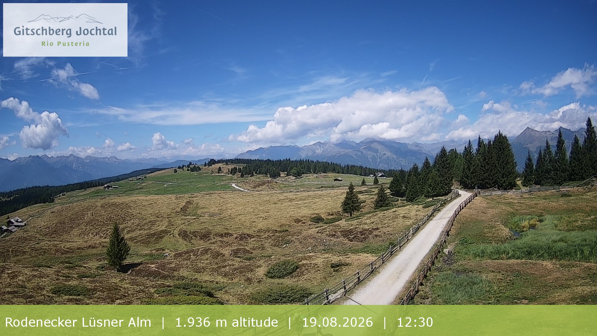 Archiv Foto Webcam Panoramablick Rodenecker Lüsner Alm