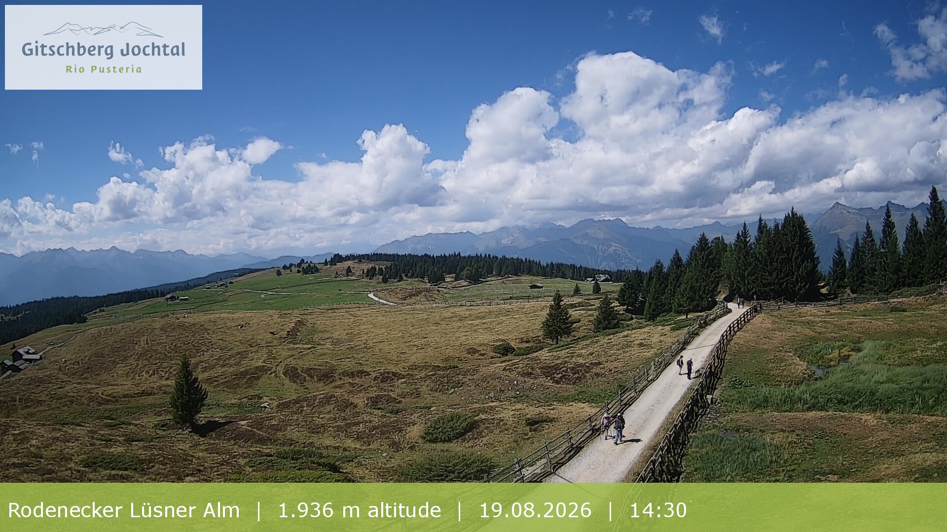 Archiv Foto Webcam Panoramablick Rodenecker Lüsner Alm