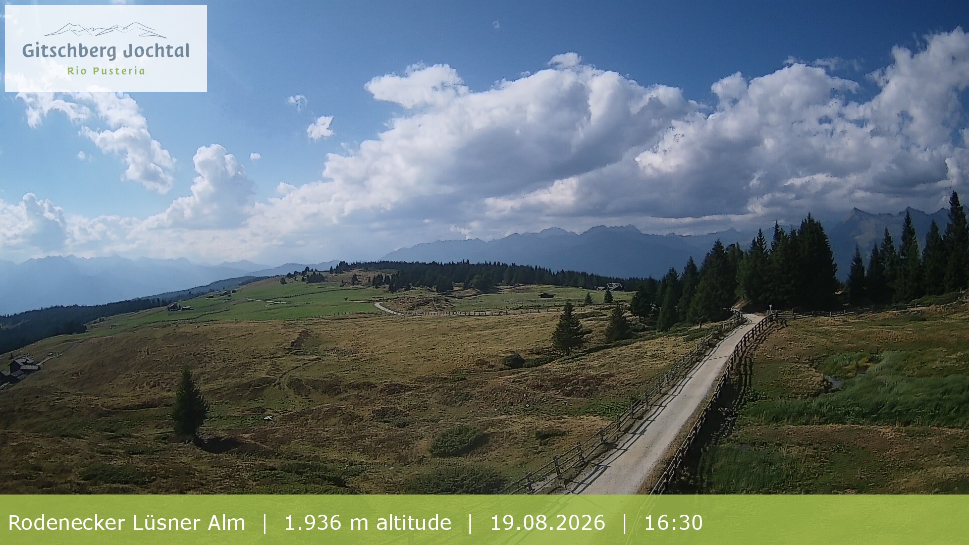 Archiv Foto Webcam Panoramablick Rodenecker Lüsner Alm