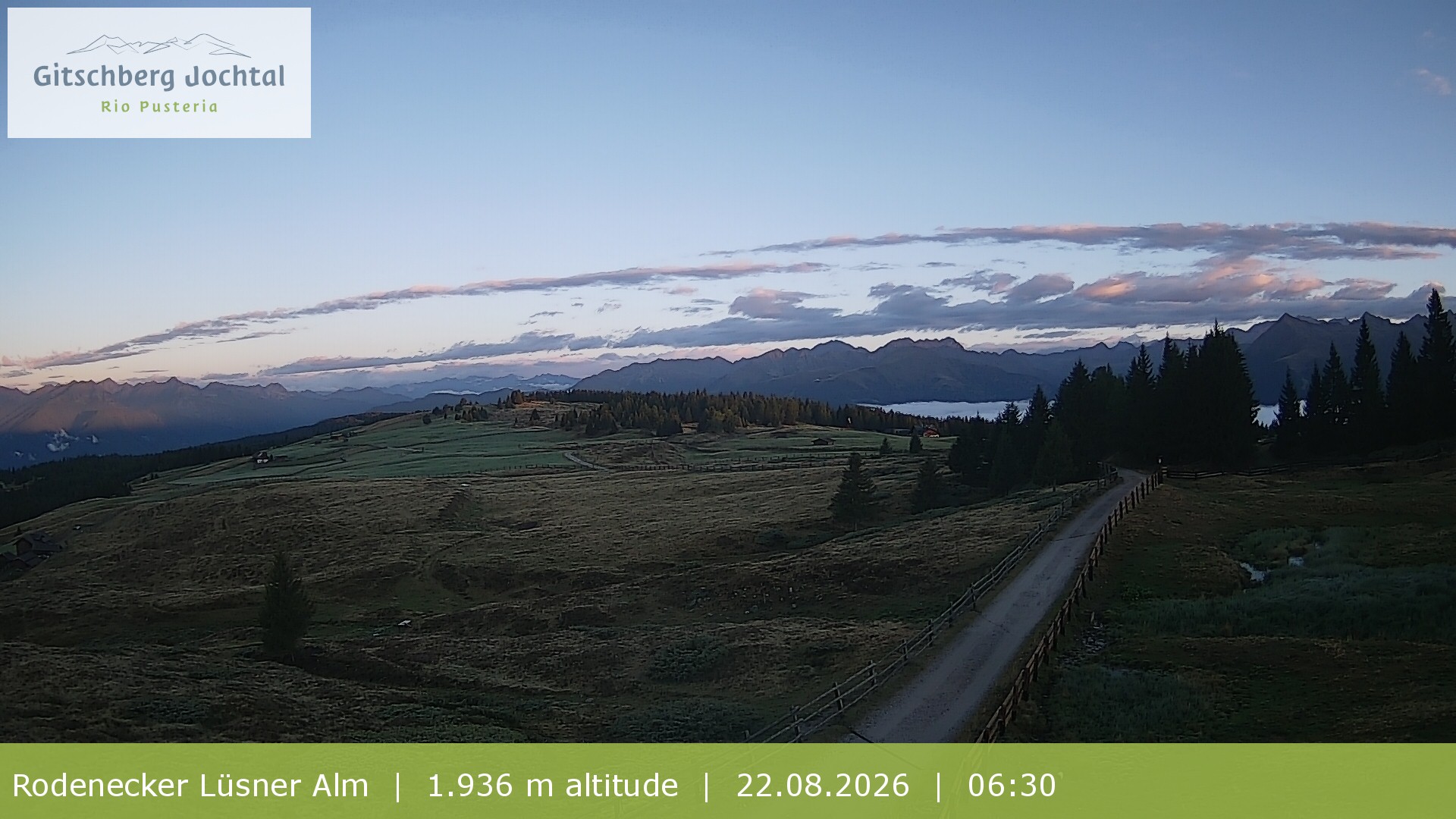 Archiv Foto Webcam Panoramablick Rodenecker Lüsner Alm