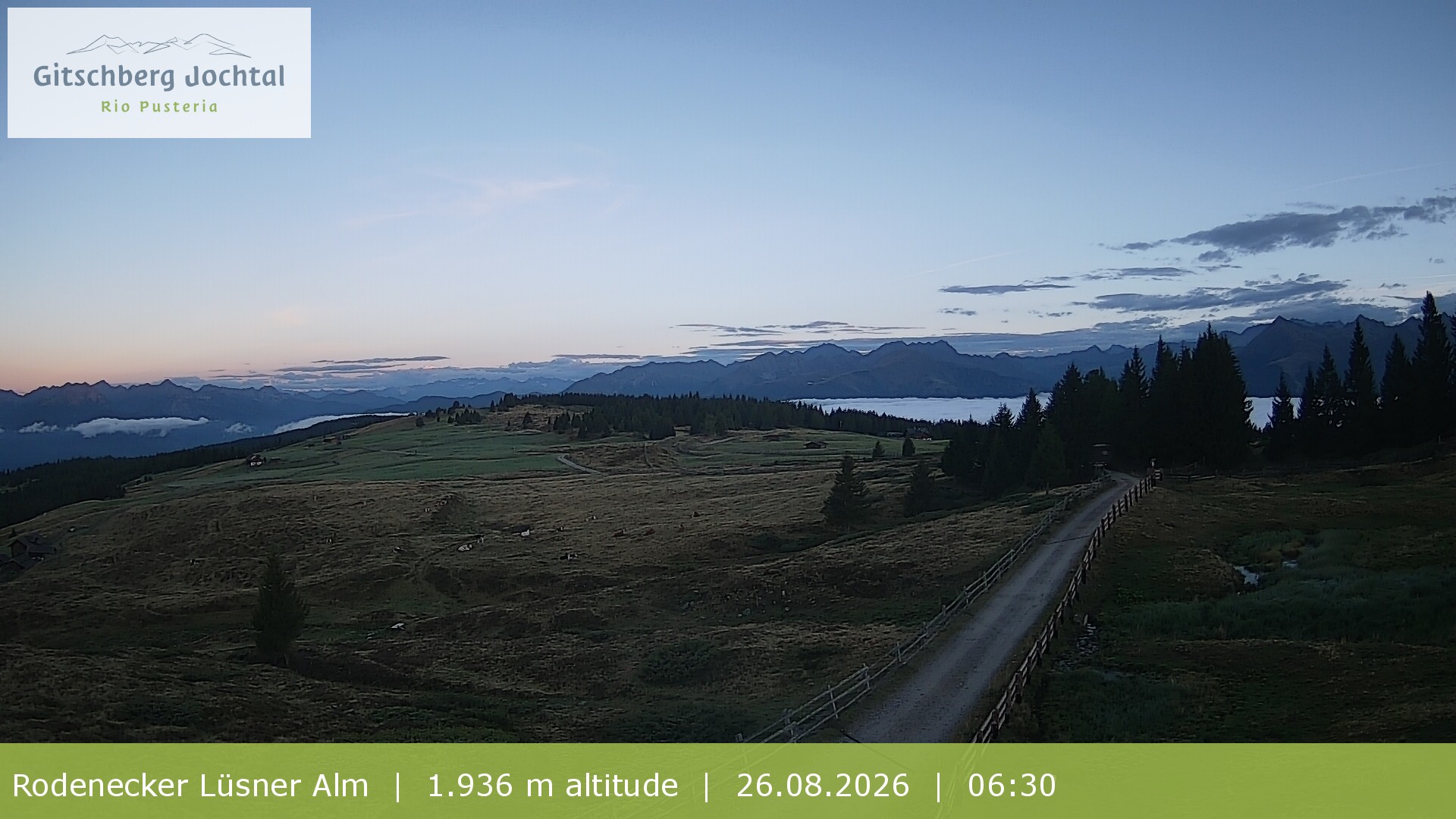 Archiv Foto Webcam Panoramablick Rodenecker Lüsner Alm