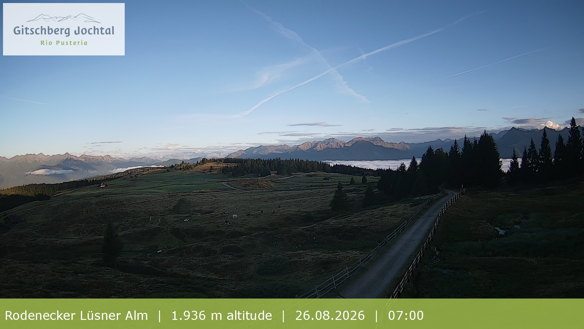 Archived image Webcam View around Rodenecker Lüsner Alm