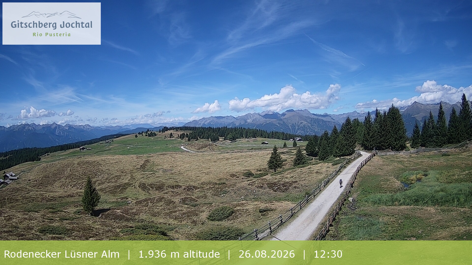 Archiv Foto Webcam Panoramablick Rodenecker Lüsner Alm