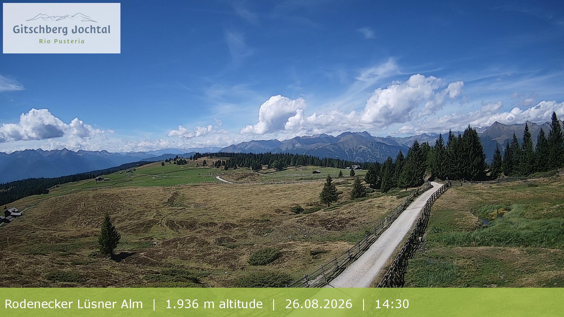 Archiv Foto Webcam Panoramablick Rodenecker Lüsner Alm