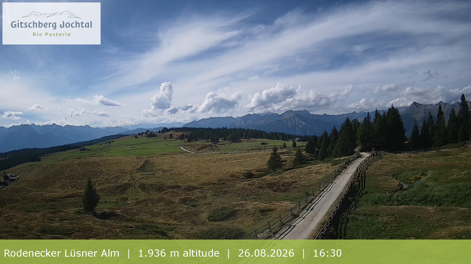 Archiv Foto Webcam Panoramablick Rodenecker Lüsner Alm