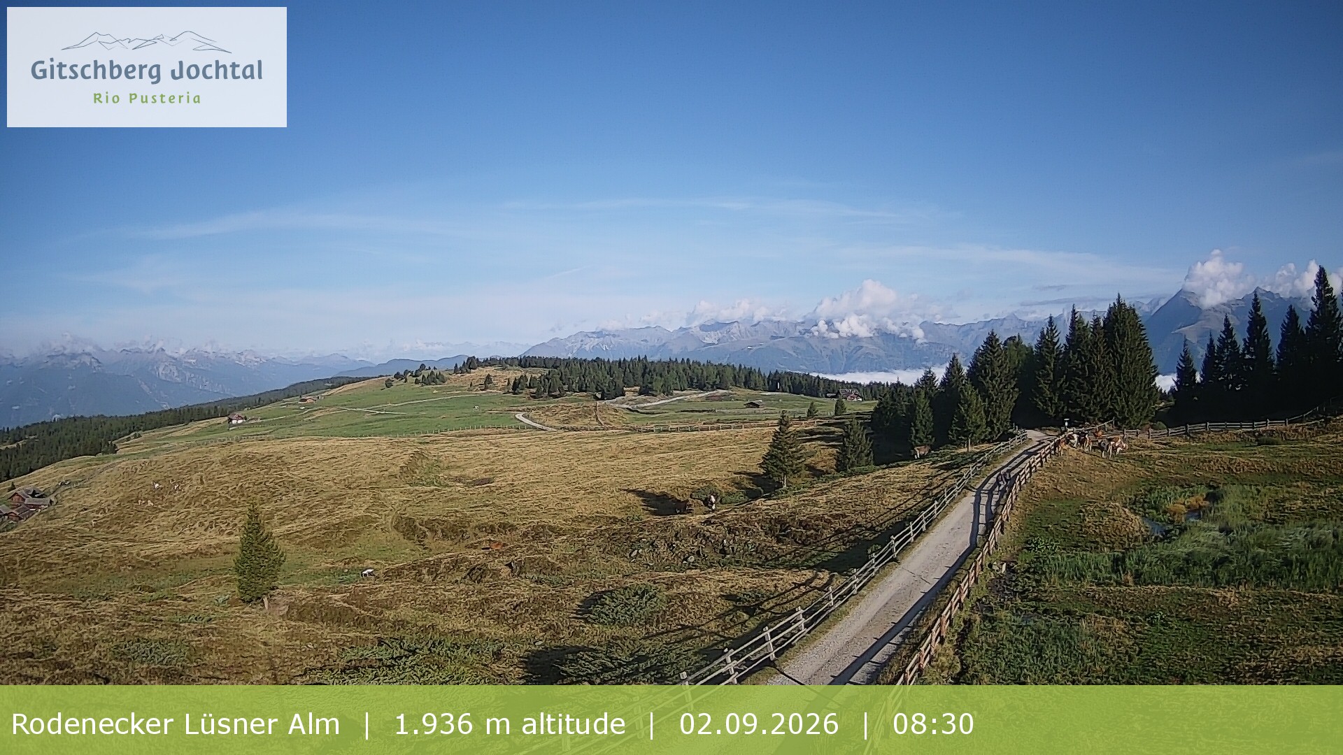 Archiv Foto Webcam Panoramablick Rodenecker Lüsner Alm