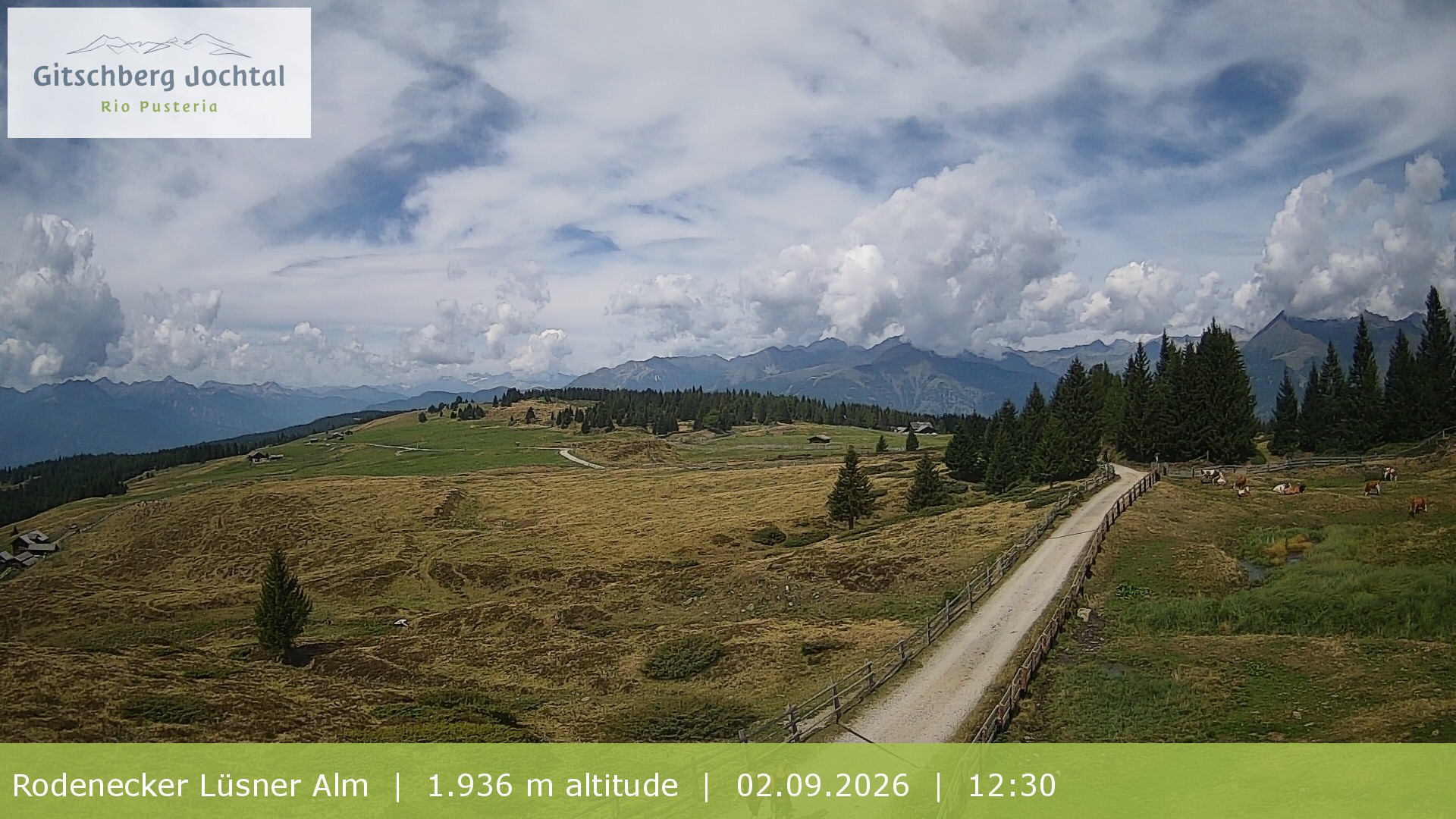 Archiv Foto Webcam Panoramablick Rodenecker Lüsner Alm