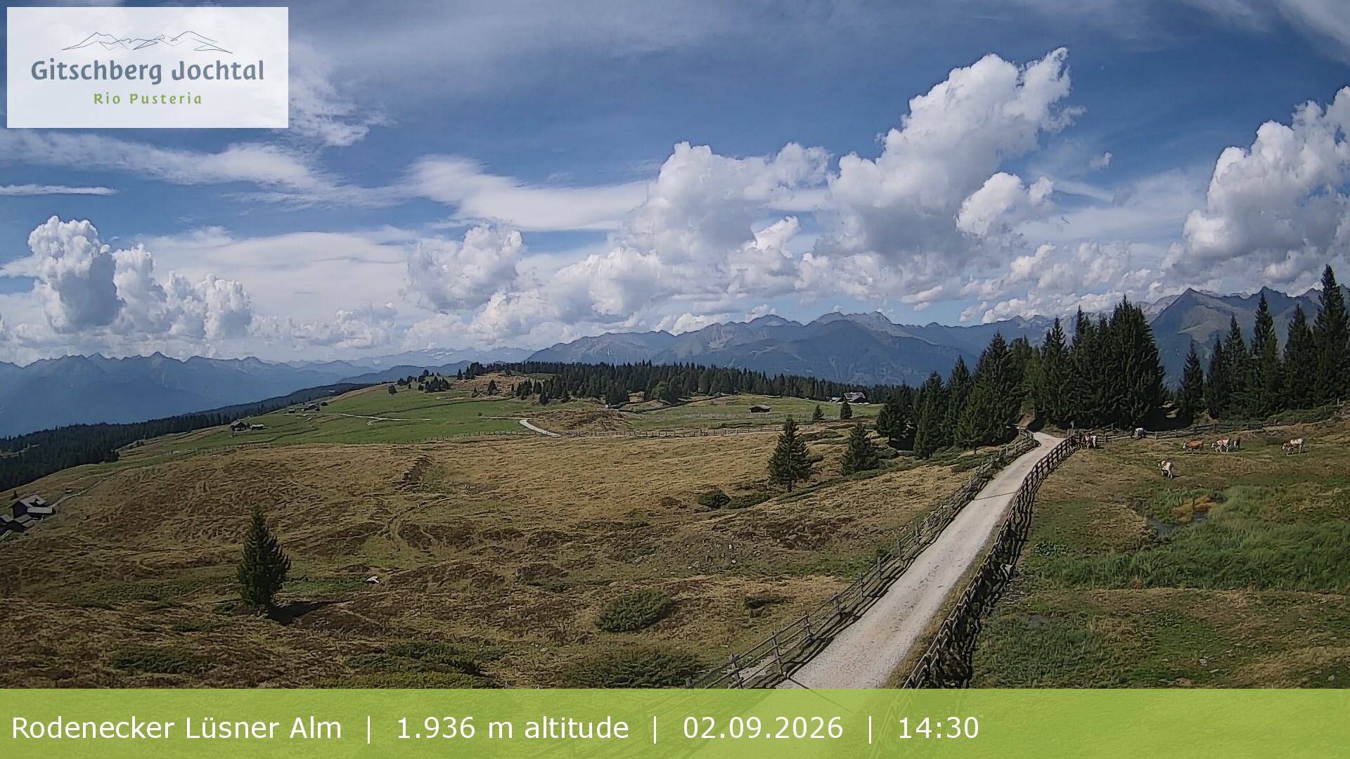 Archiv Foto Webcam Panoramablick Rodenecker Lüsner Alm