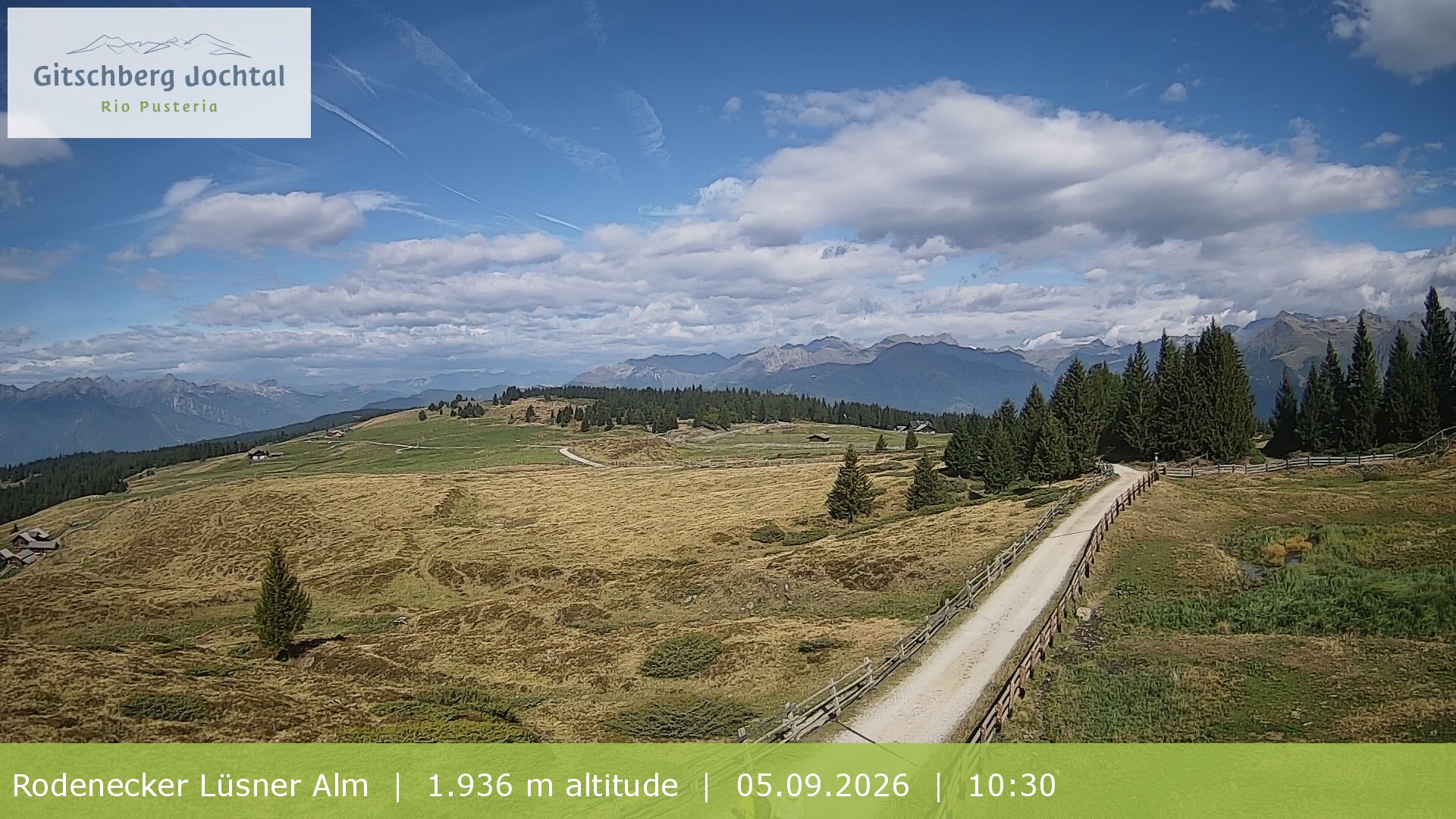Archived image Webcam View around Rodenecker Lüsner Alm