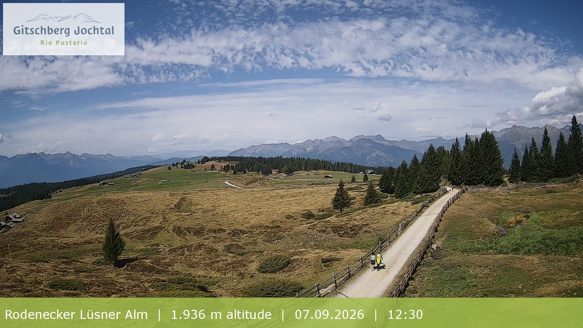 Archiv Foto Webcam Panoramablick Rodenecker Lüsner Alm
