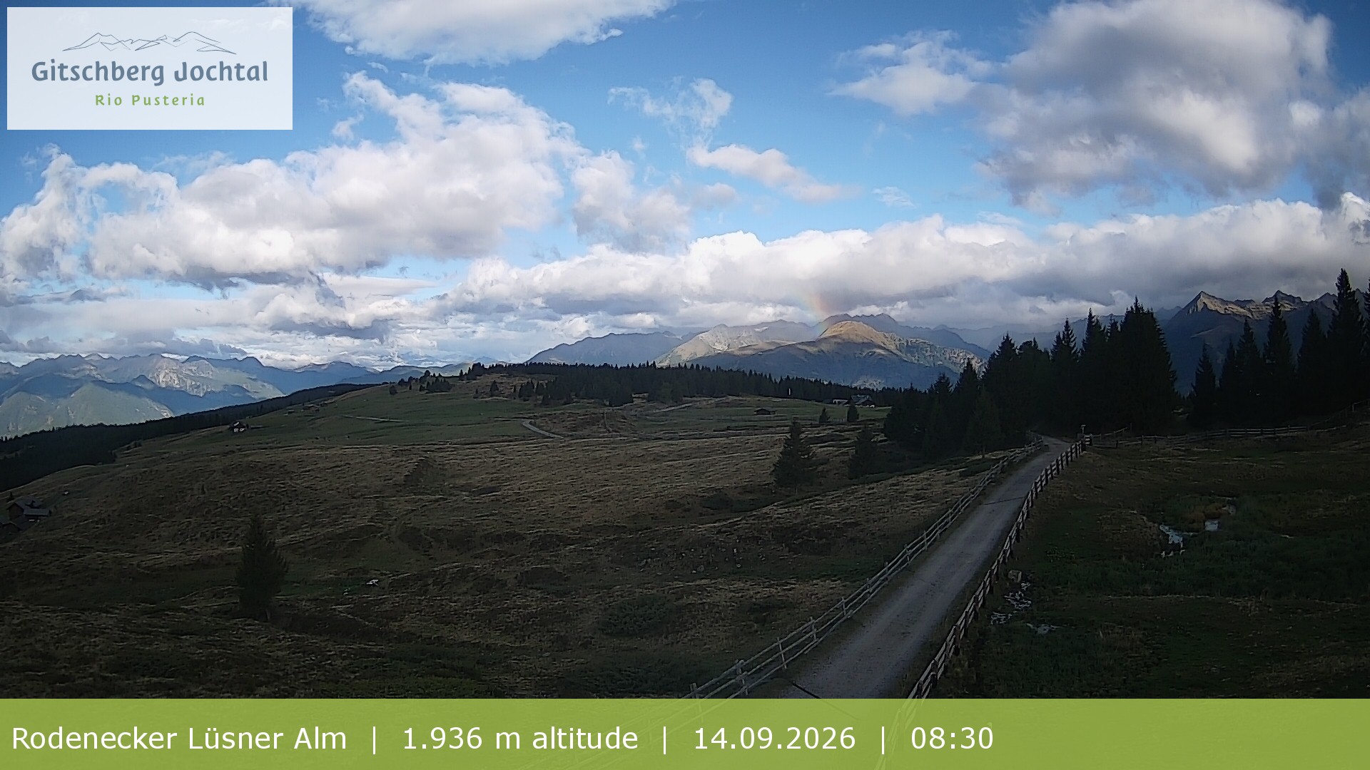 Archiv Foto Webcam Panoramablick Rodenecker Lüsner Alm