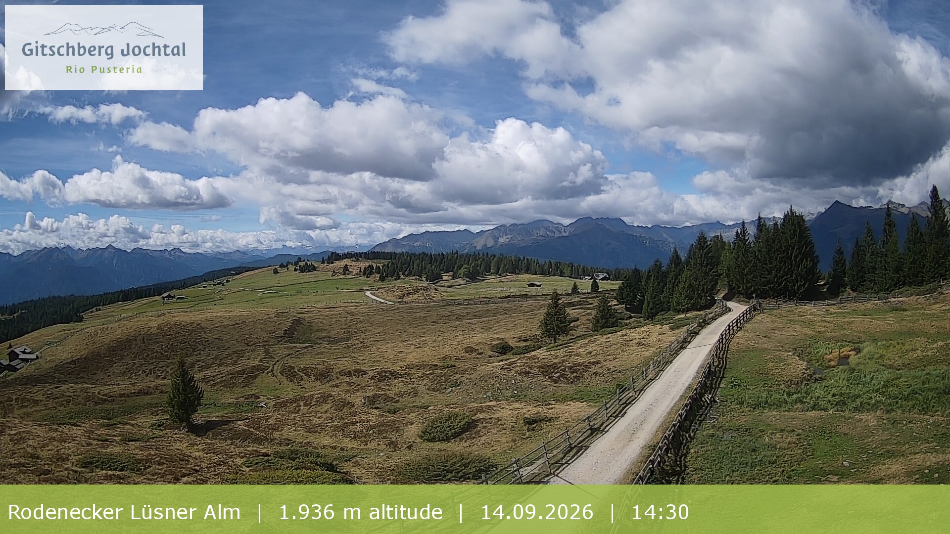 Archiv Foto Webcam Panoramablick Rodenecker Lüsner Alm