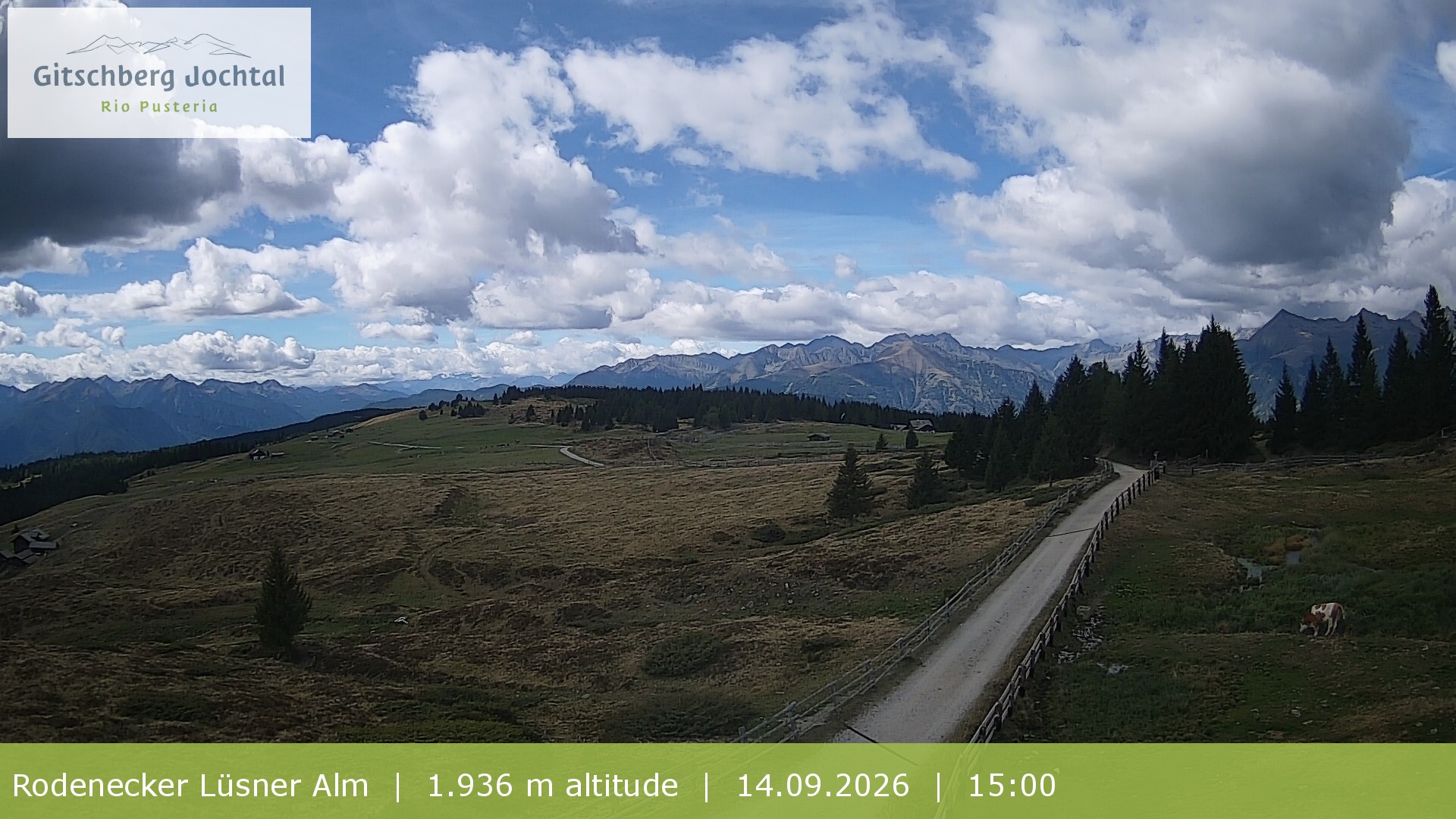 Archiv Foto Webcam Panoramablick Rodenecker Lüsner Alm