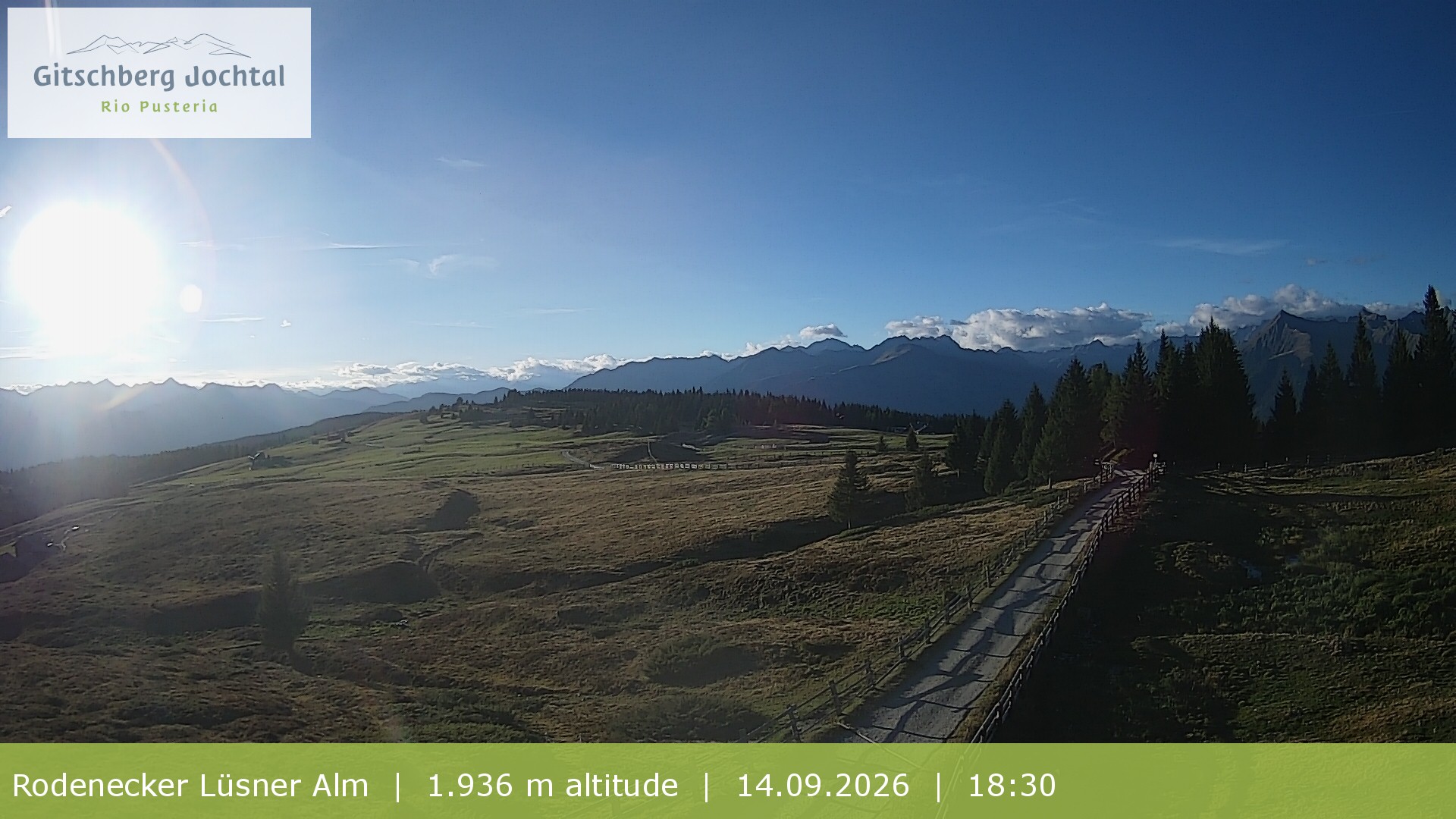Archiv Foto Webcam Panoramablick Rodenecker Lüsner Alm