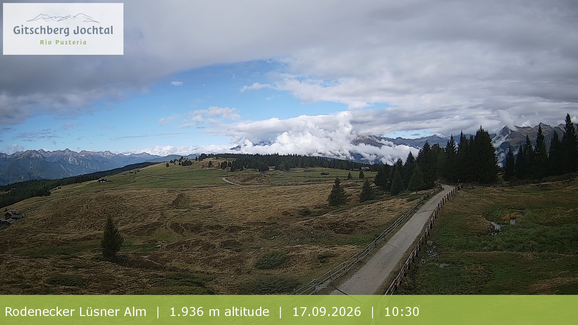 Archiv Foto Webcam Panoramablick Rodenecker Lüsner Alm