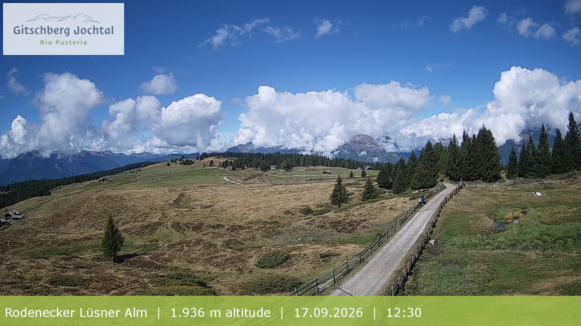 Archiv Foto Webcam Panoramablick Rodenecker Lüsner Alm