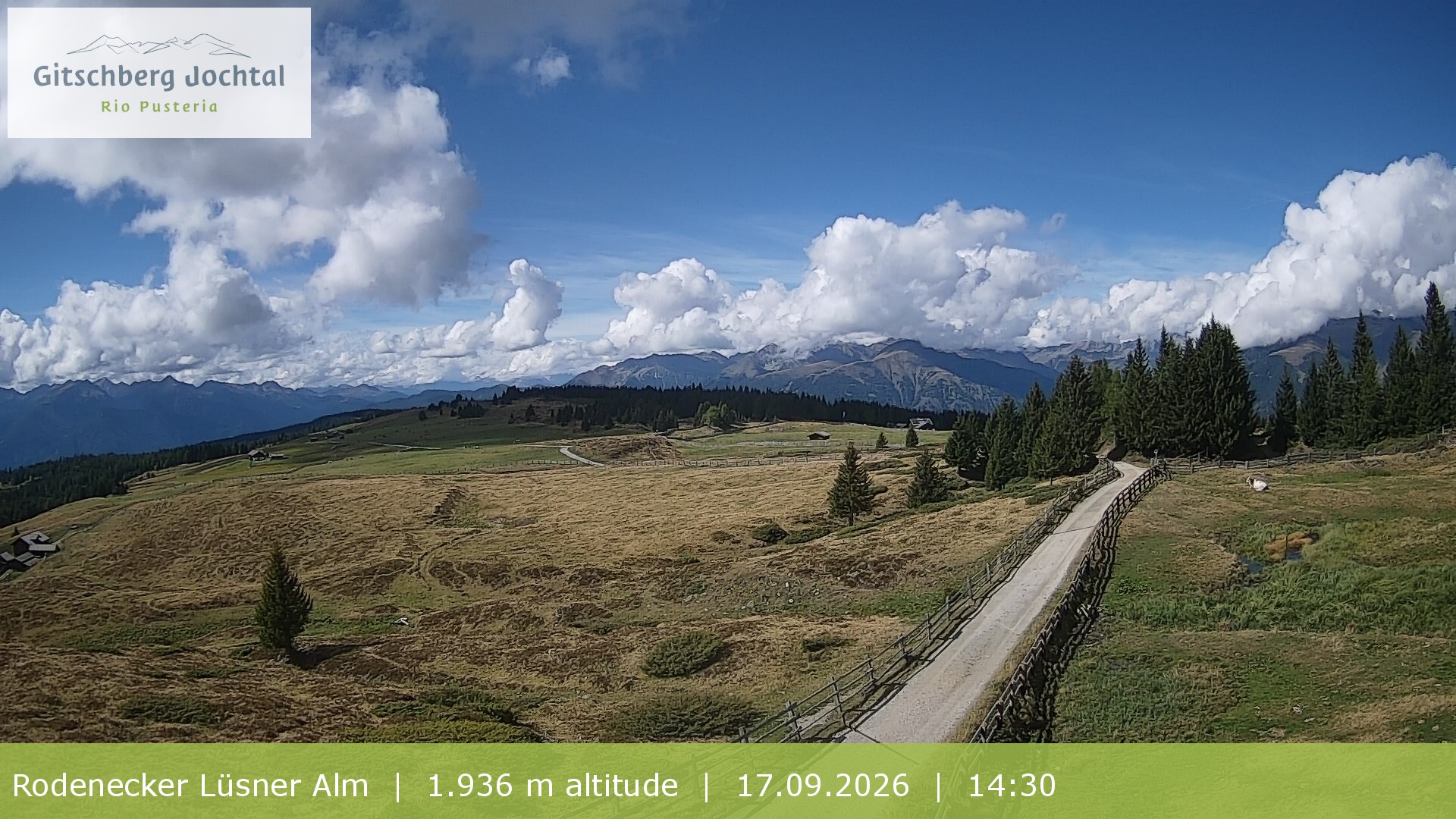 Archiv Foto Webcam Panoramablick Rodenecker Lüsner Alm