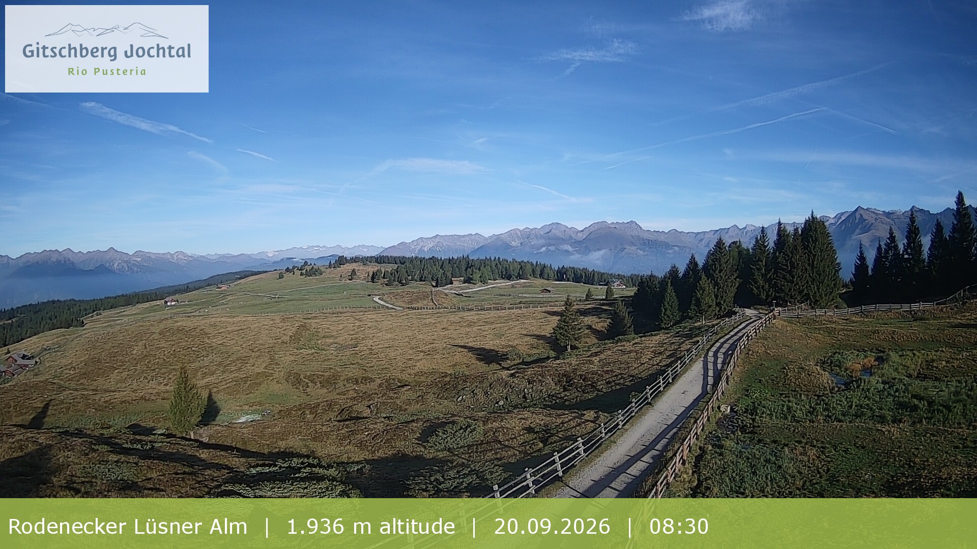 Archived image Webcam View around Rodenecker Lüsner Alm