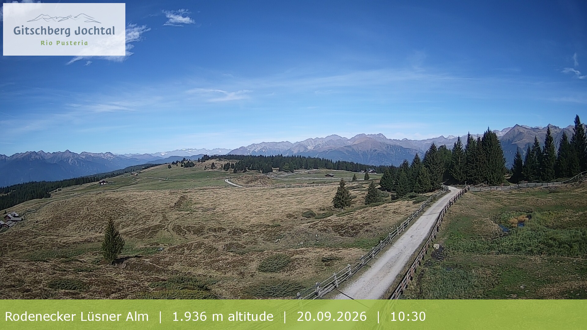 Archived image Webcam View around Rodenecker Lüsner Alm