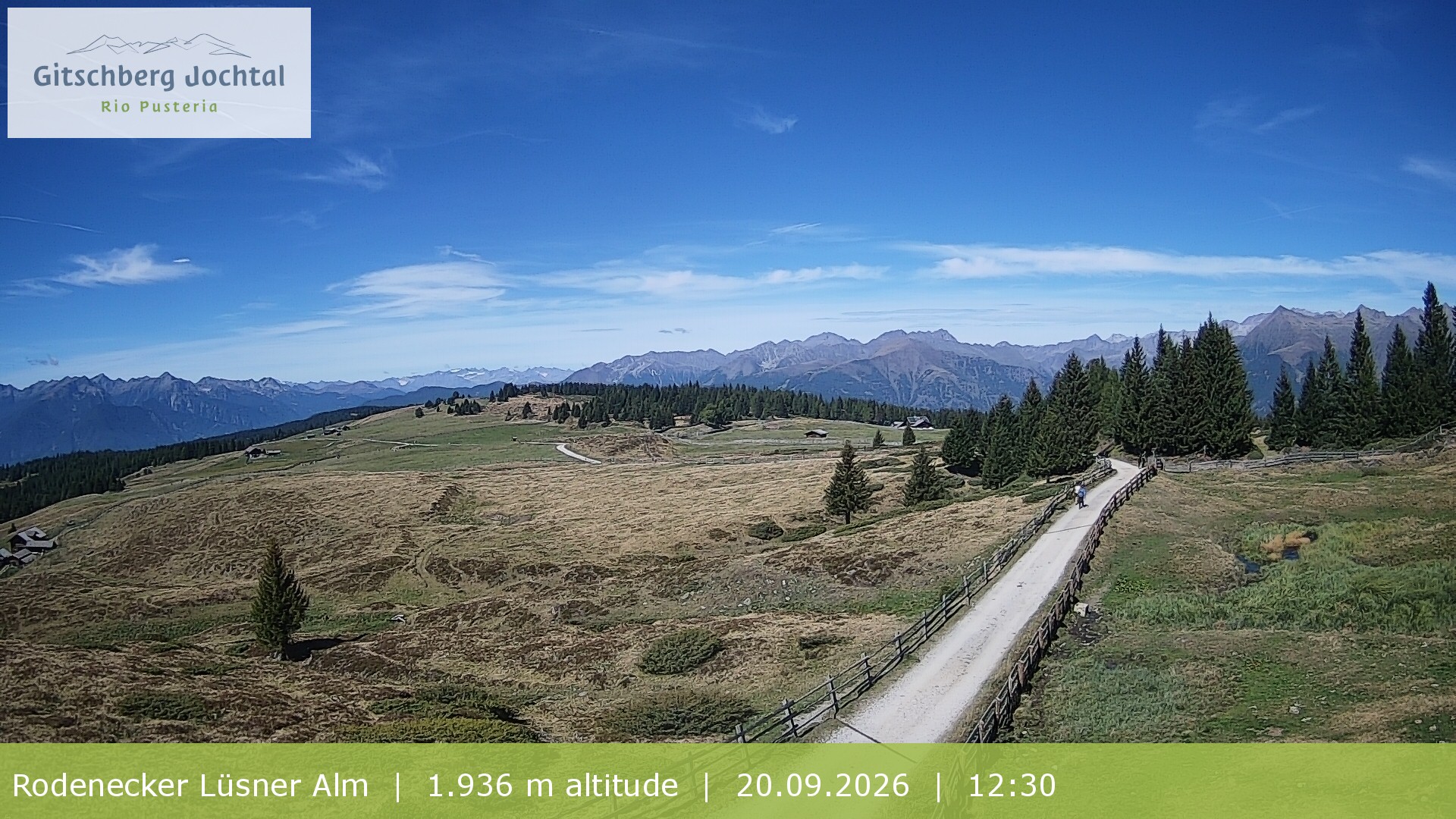 Archived image Webcam View around Rodenecker Lüsner Alm