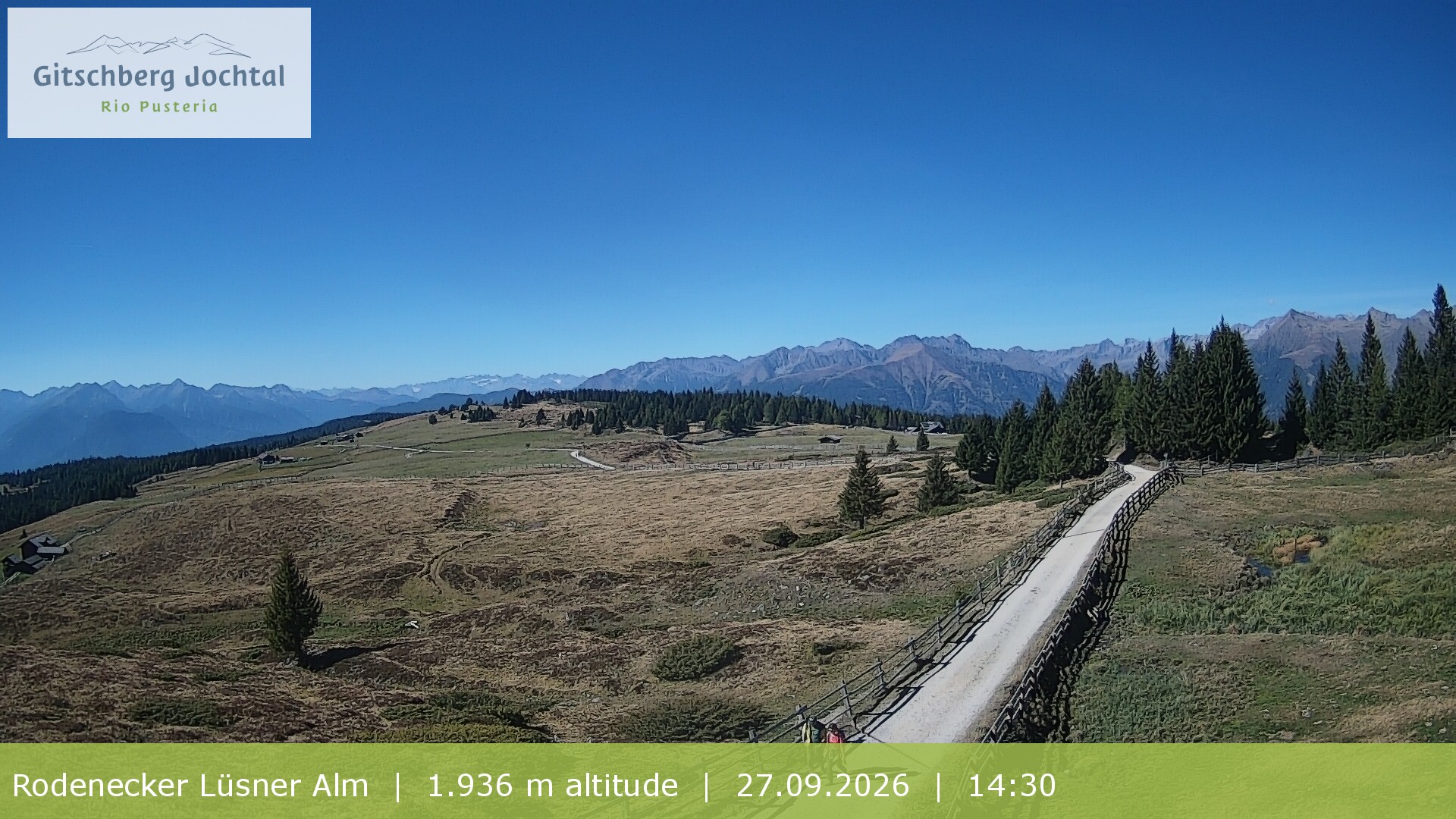 Archiv Foto Webcam Panoramablick Rodenecker Lüsner Alm