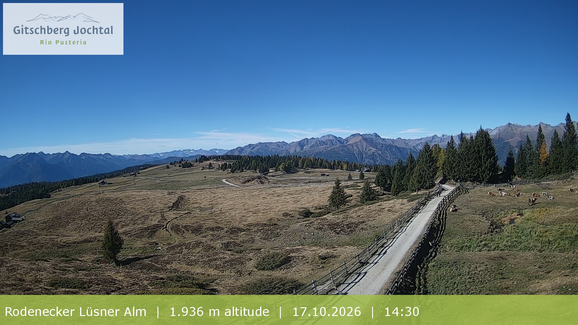 Archiv Foto Webcam Panoramablick Rodenecker Lüsner Alm