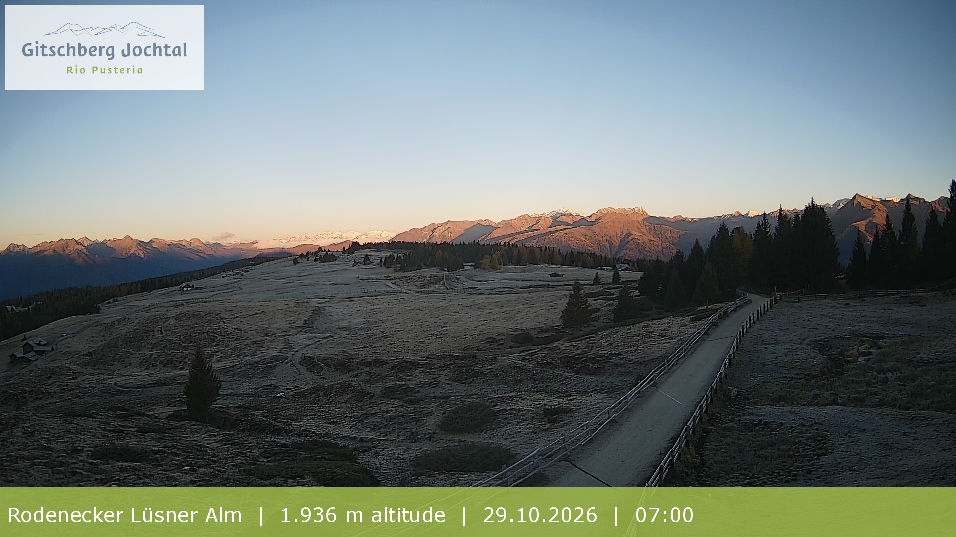 Archived image Webcam View around Rodenecker Lüsner Alm