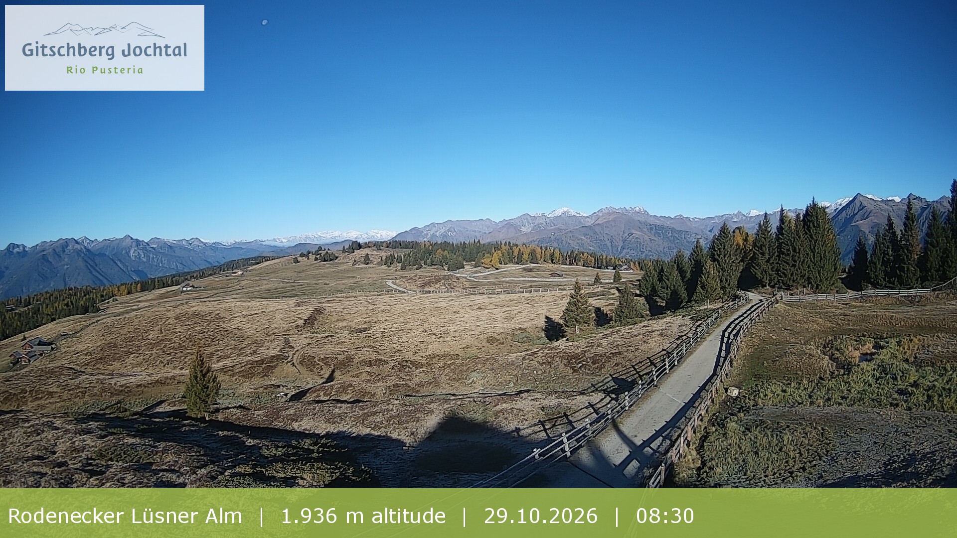 Archived image Webcam View around Rodenecker Lüsner Alm