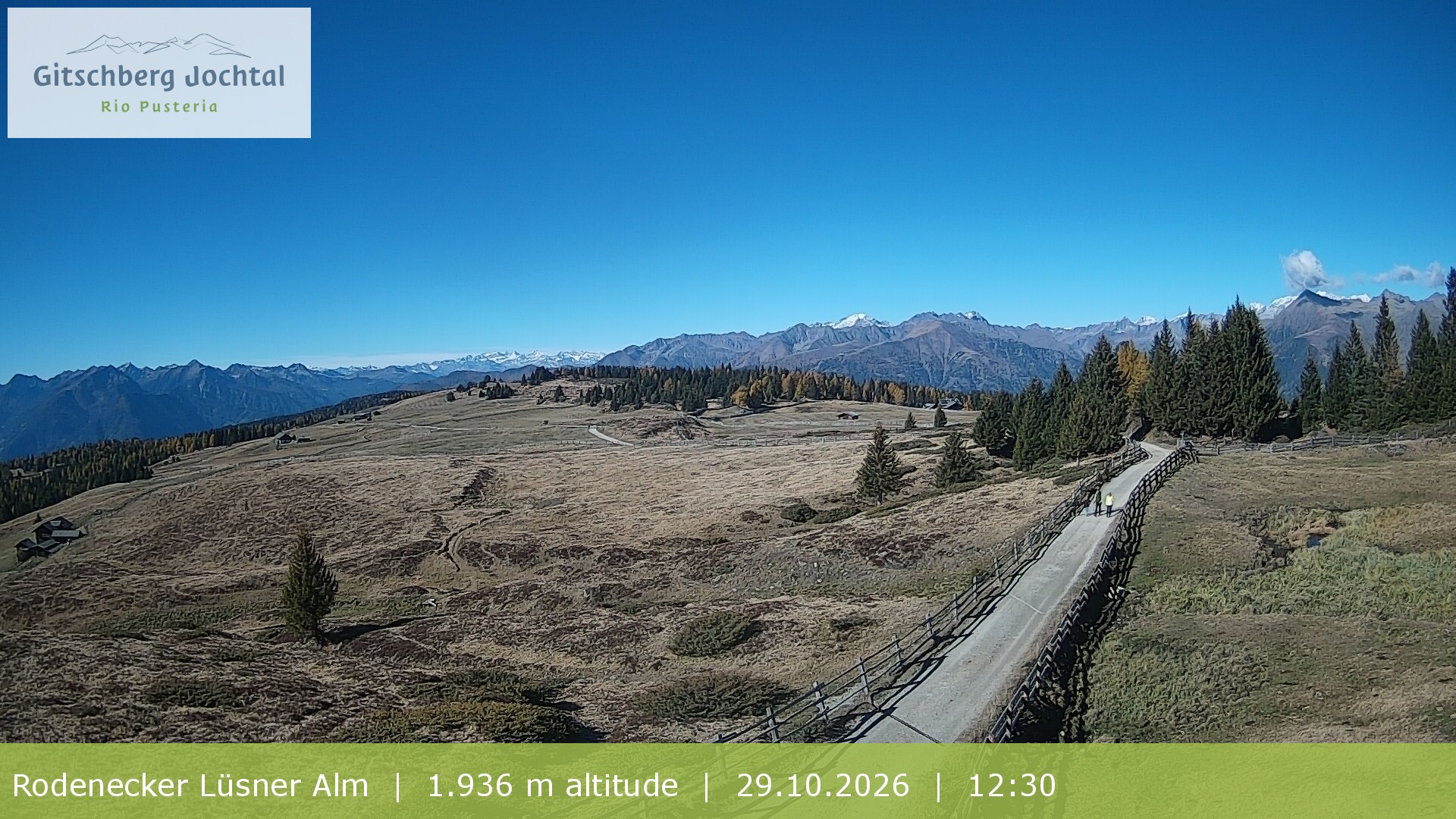 Archived image Webcam View around Rodenecker Lüsner Alm