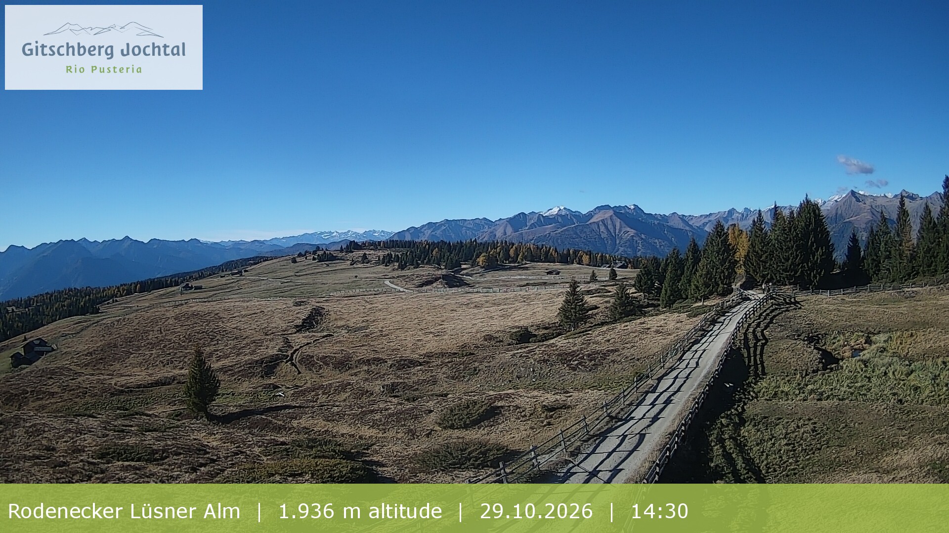 Archived image Webcam View around Rodenecker Lüsner Alm