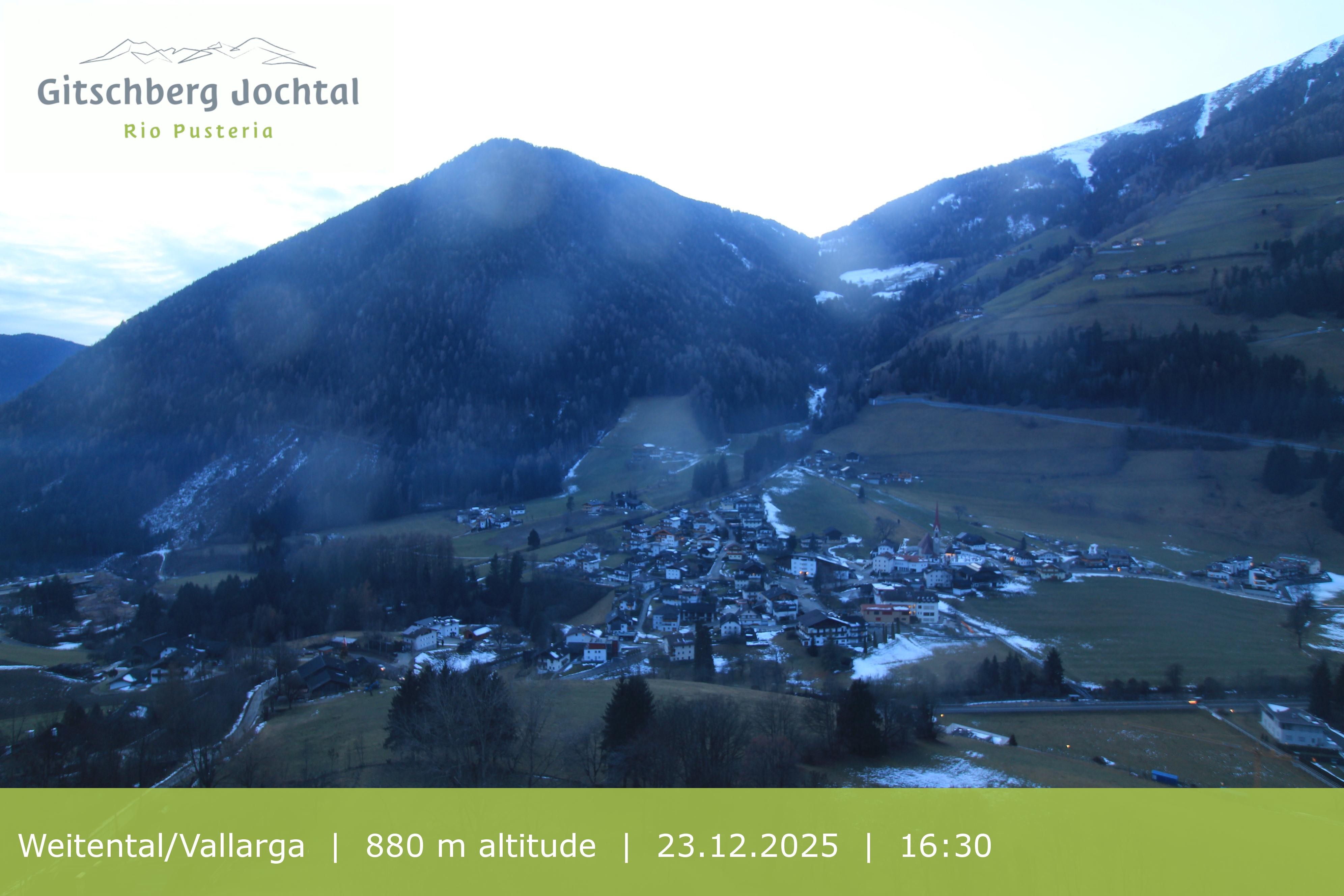 Archiv Foto Webcam Blick auf Weitental vom Gitschberg