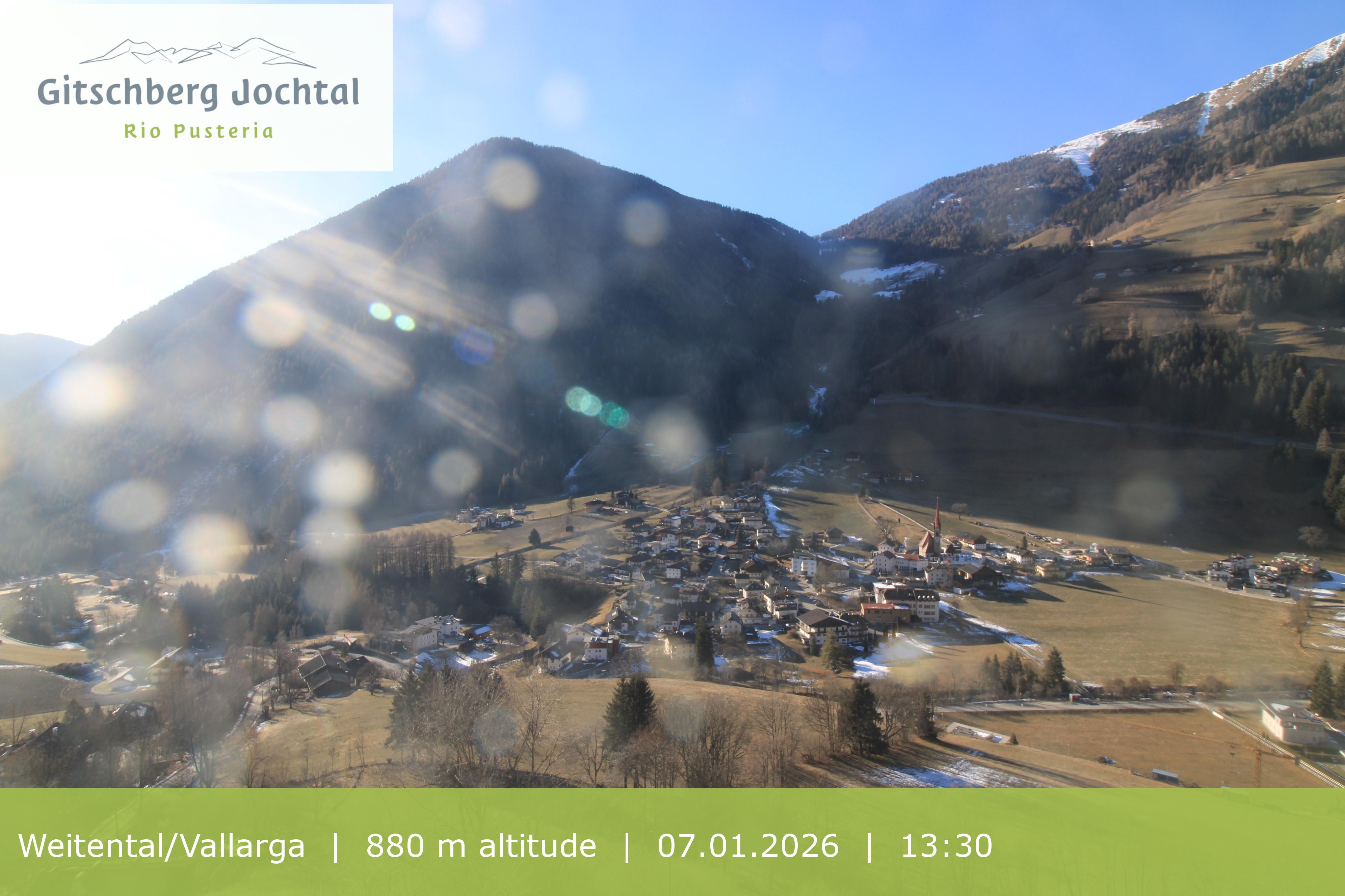 Archiv Foto Webcam Blick auf Weitental vom Gitschberg