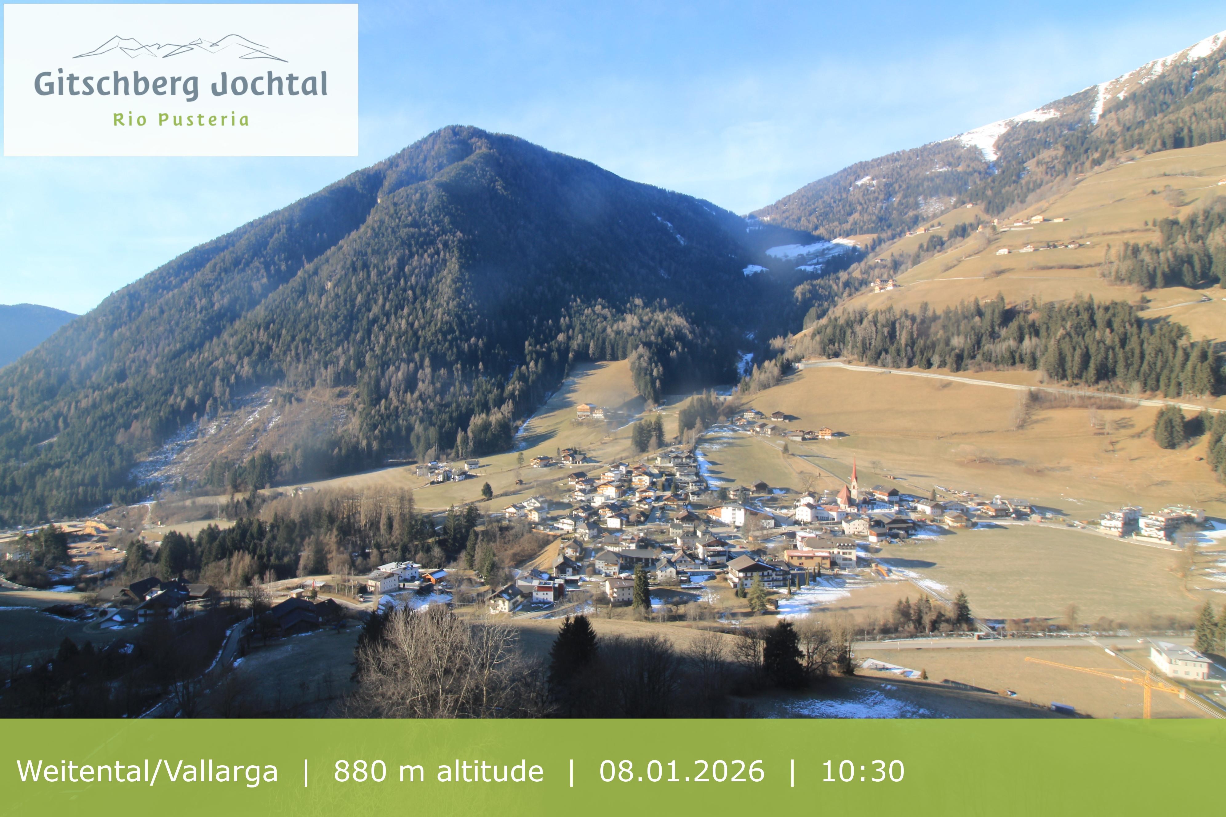 Archiv Foto Webcam Blick auf Weitental vom Gitschberg