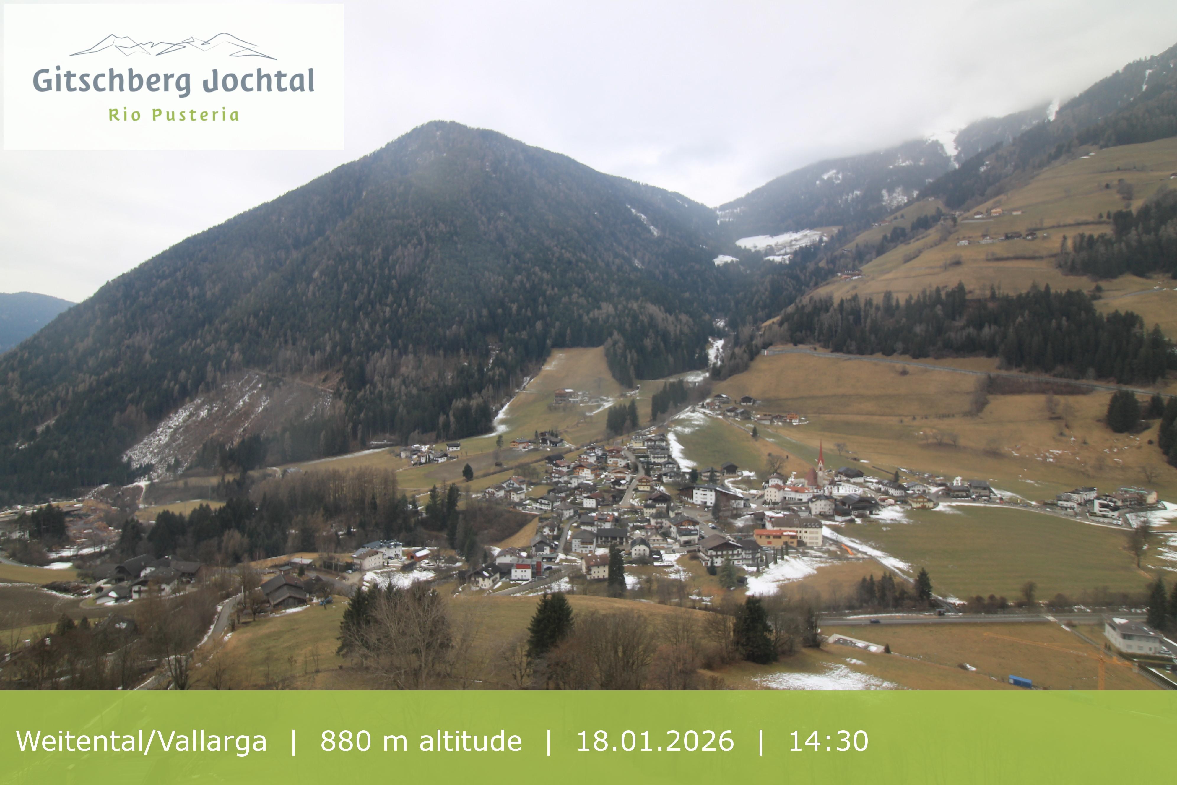 Archiv Foto Webcam Blick auf Weitental vom Gitschberg