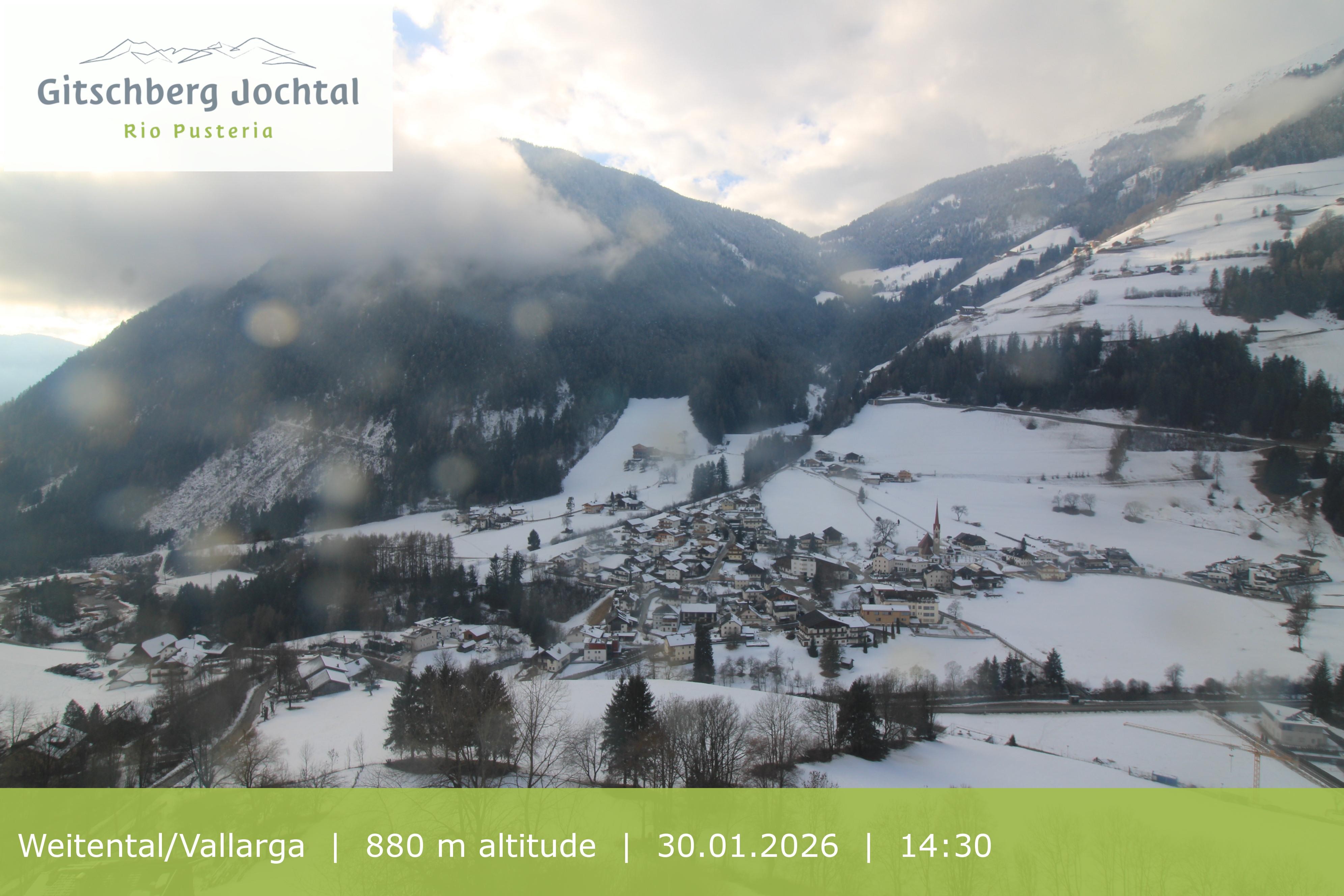 Archiv Foto Webcam Blick auf Weitental vom Gitschberg