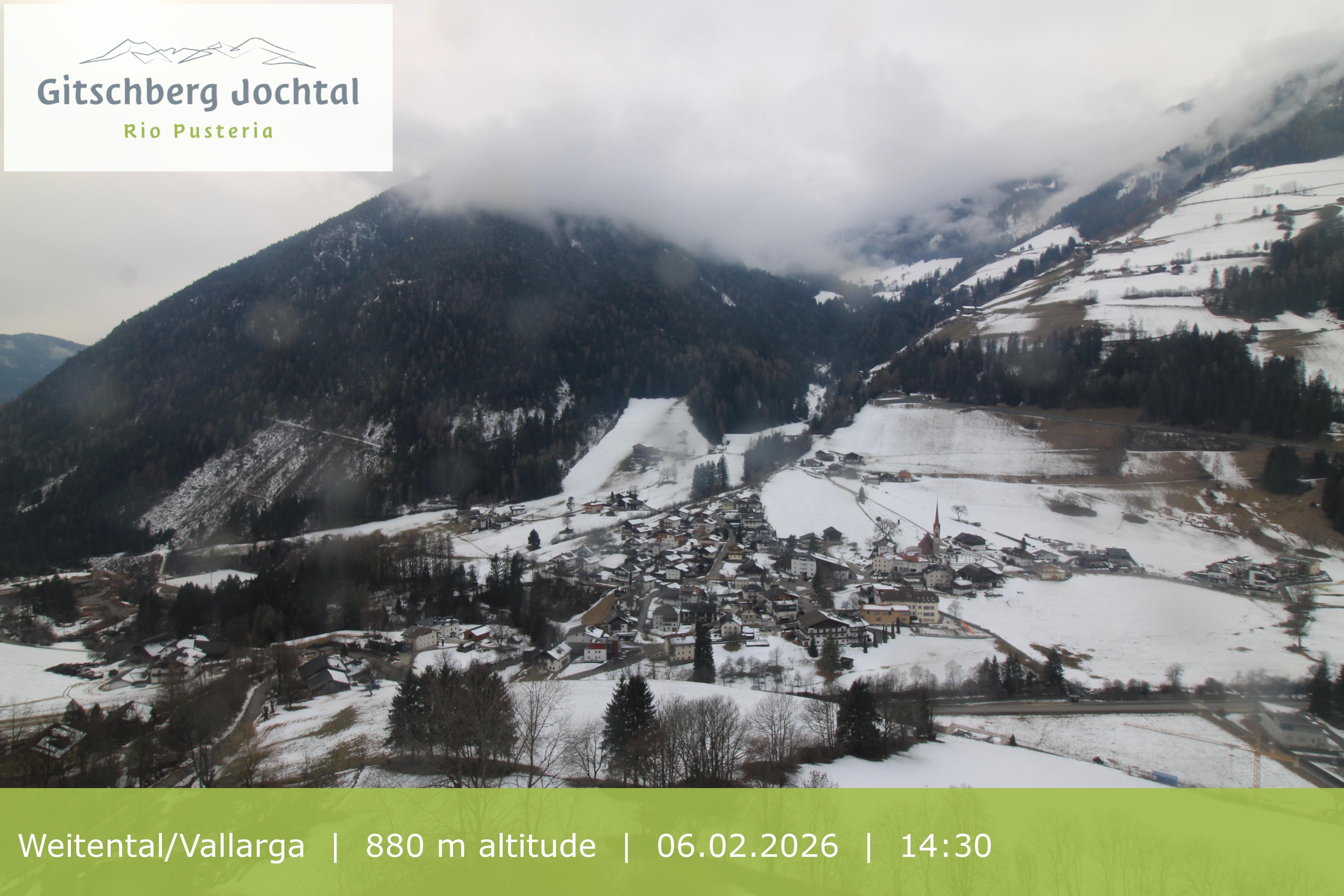 Archiv Foto Webcam Blick auf Weitental vom Gitschberg