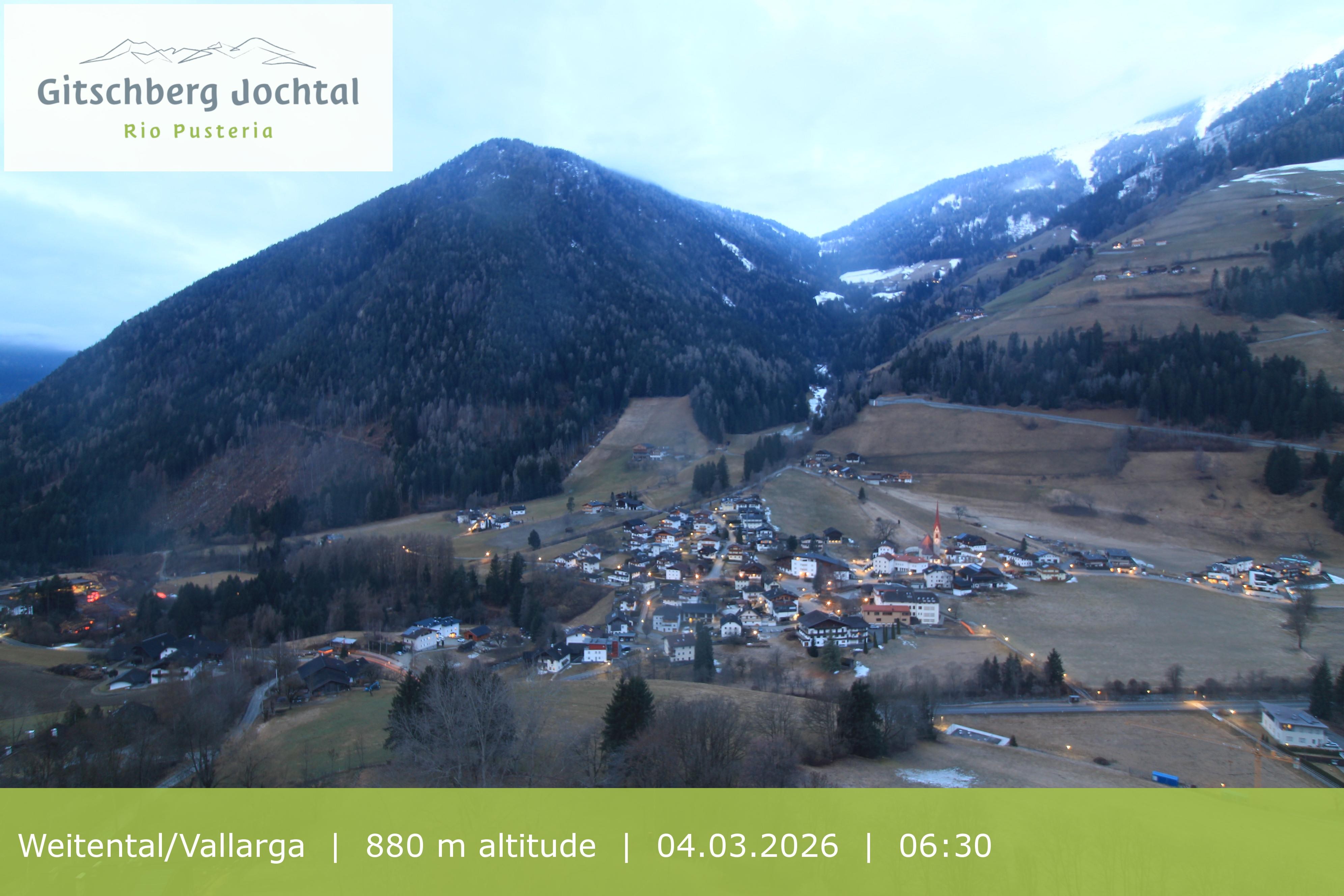 Archiv Foto Webcam Blick auf Weitental vom Gitschberg
