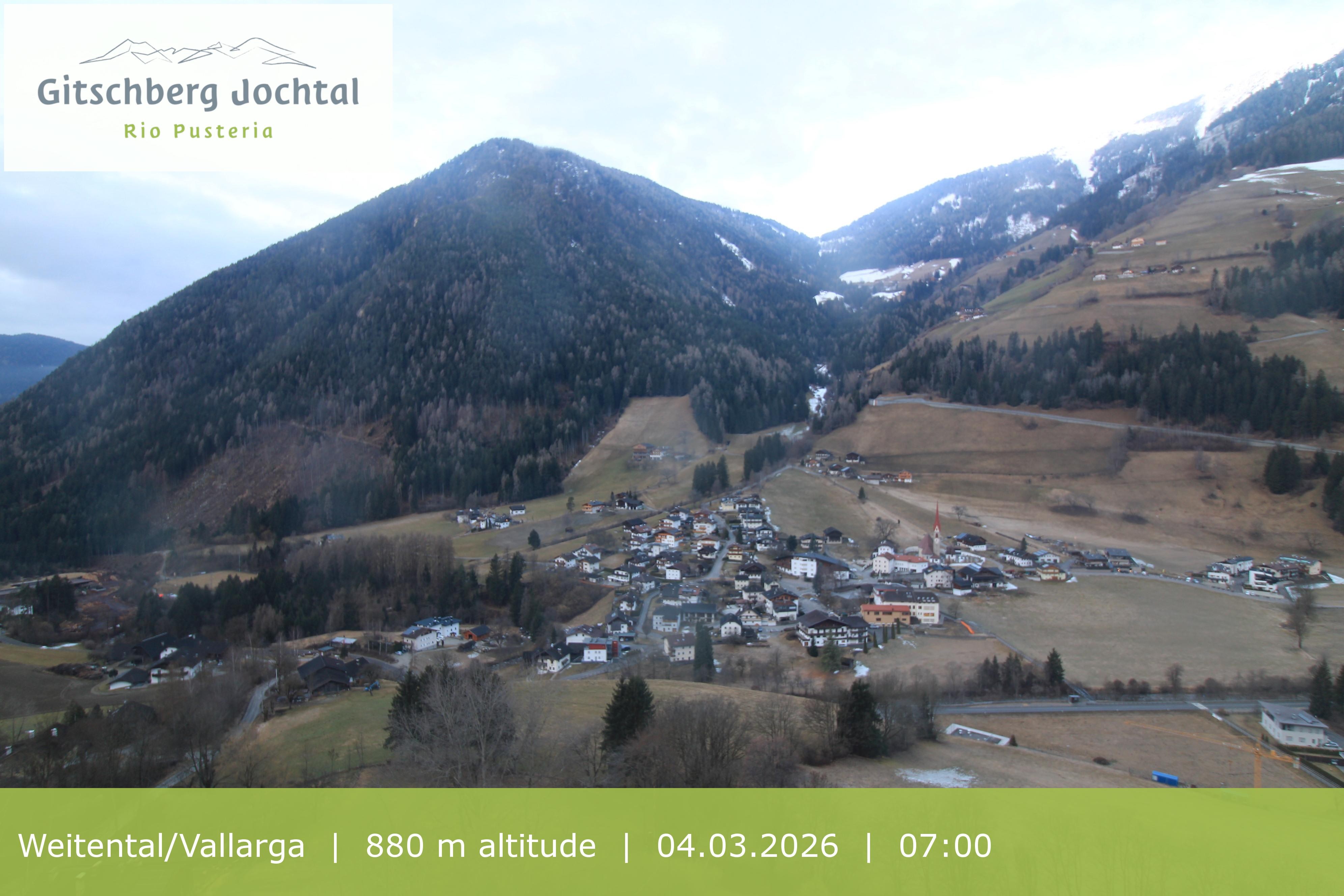 Archiv Foto Webcam Blick auf Weitental vom Gitschberg