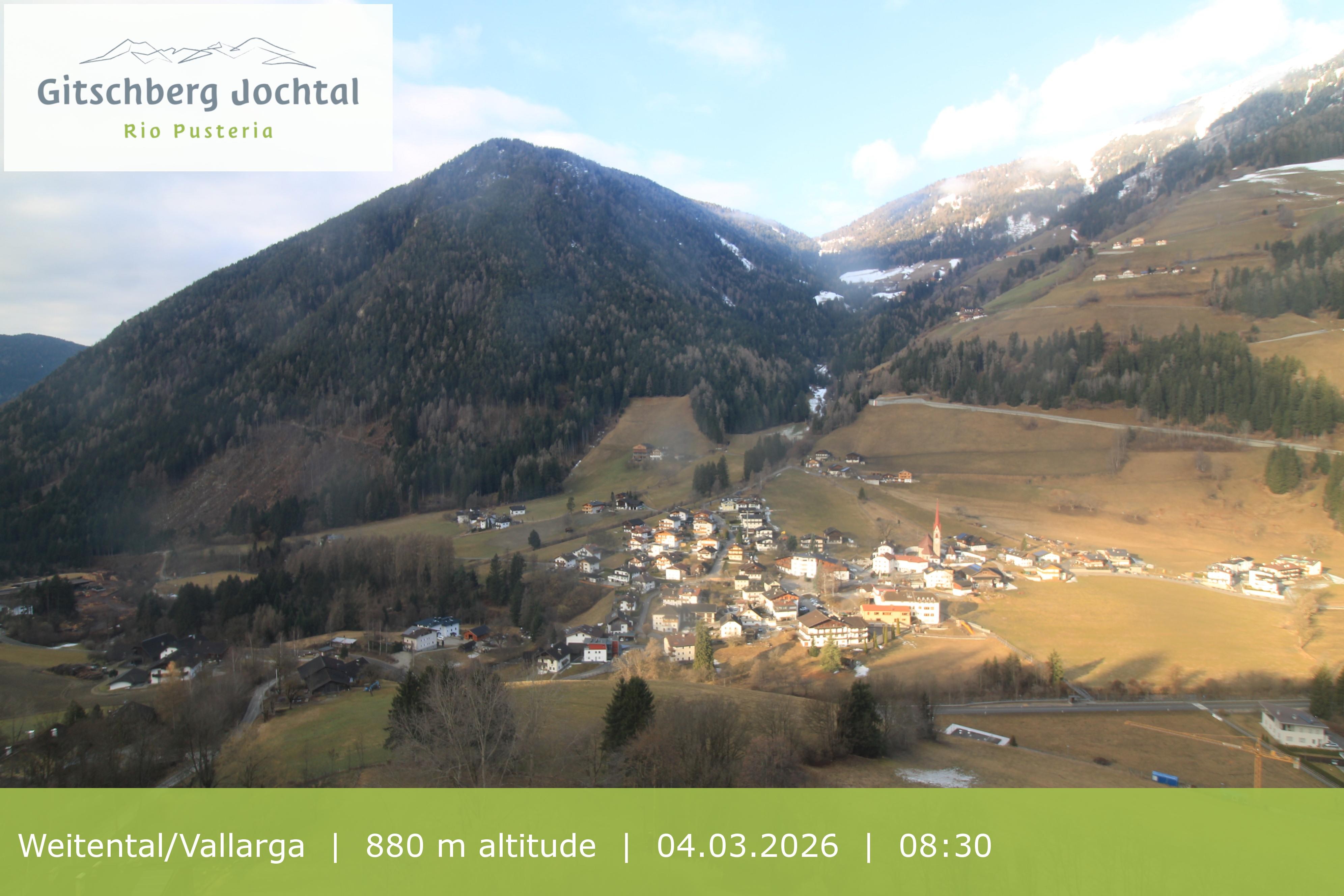 Archiv Foto Webcam Blick auf Weitental vom Gitschberg