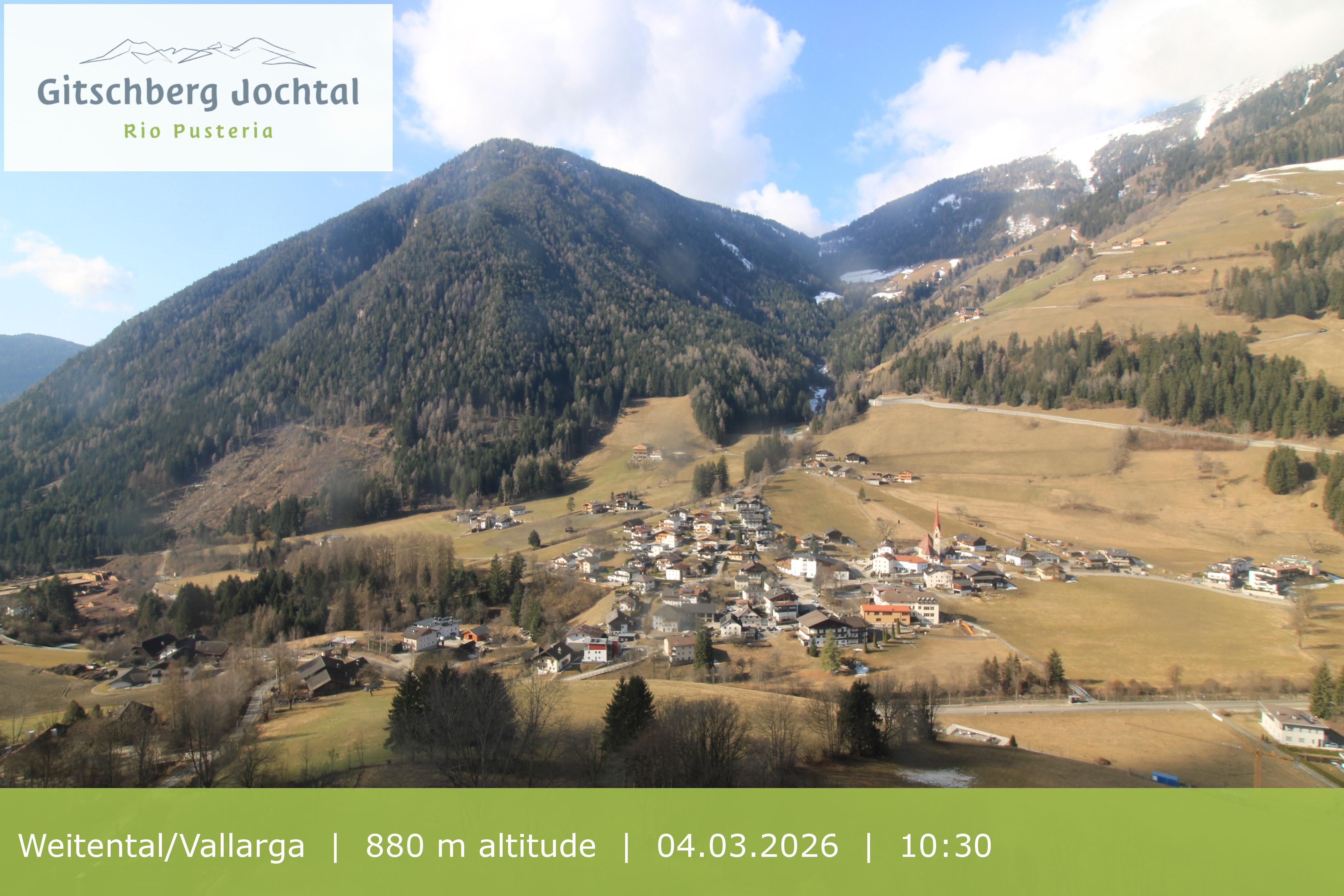 Archiv Foto Webcam Blick auf Weitental vom Gitschberg