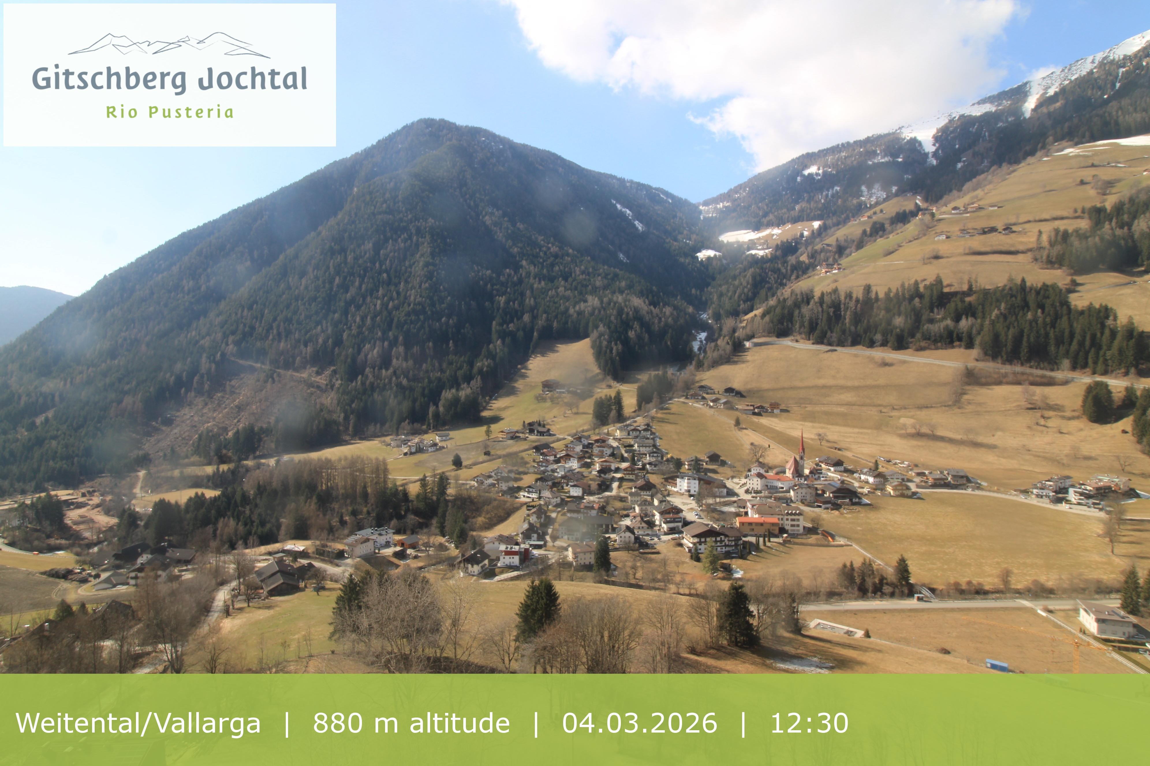 Archiv Foto Webcam Blick auf Weitental vom Gitschberg