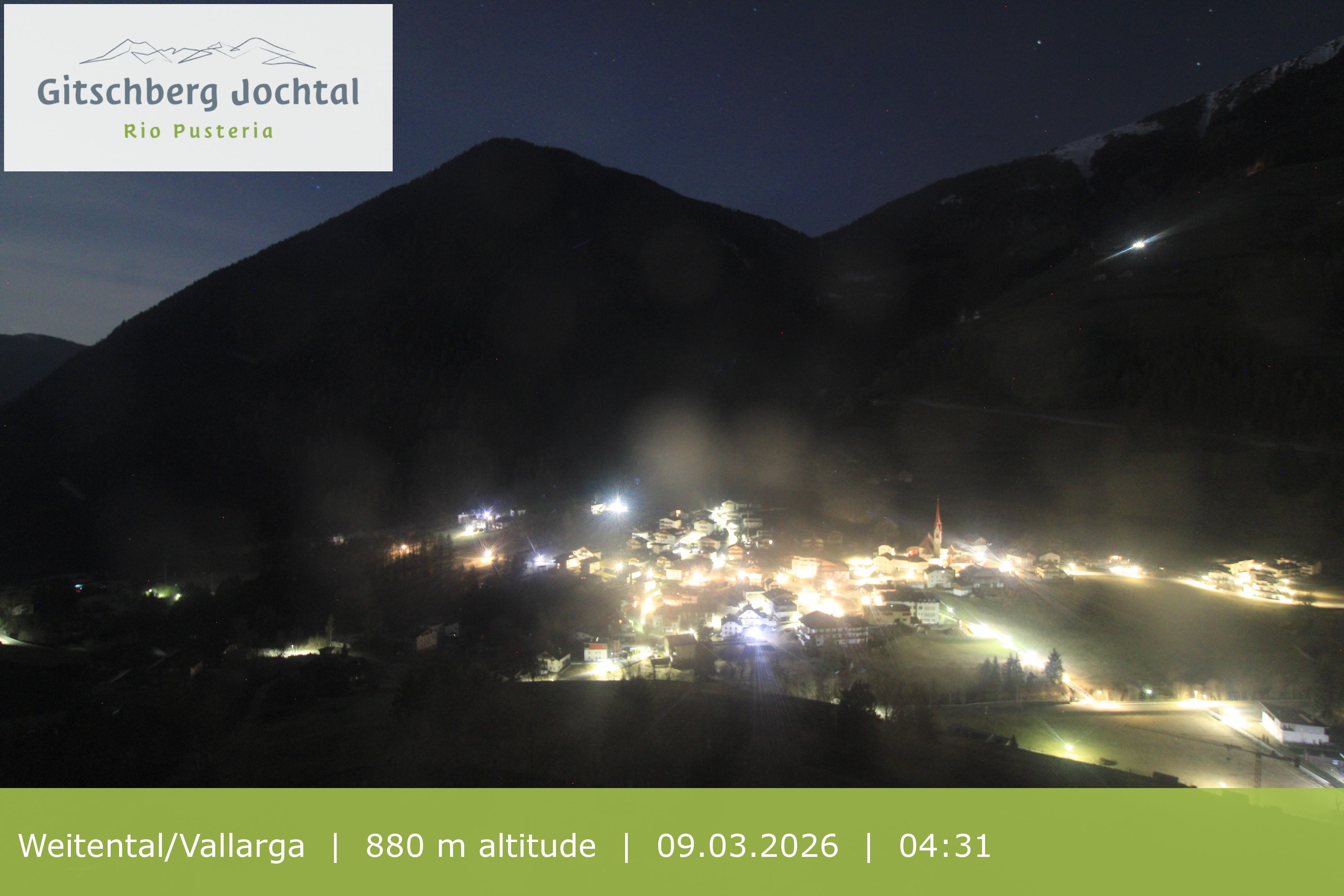 Archiv Foto Webcam Blick auf Weitental vom Gitschberg