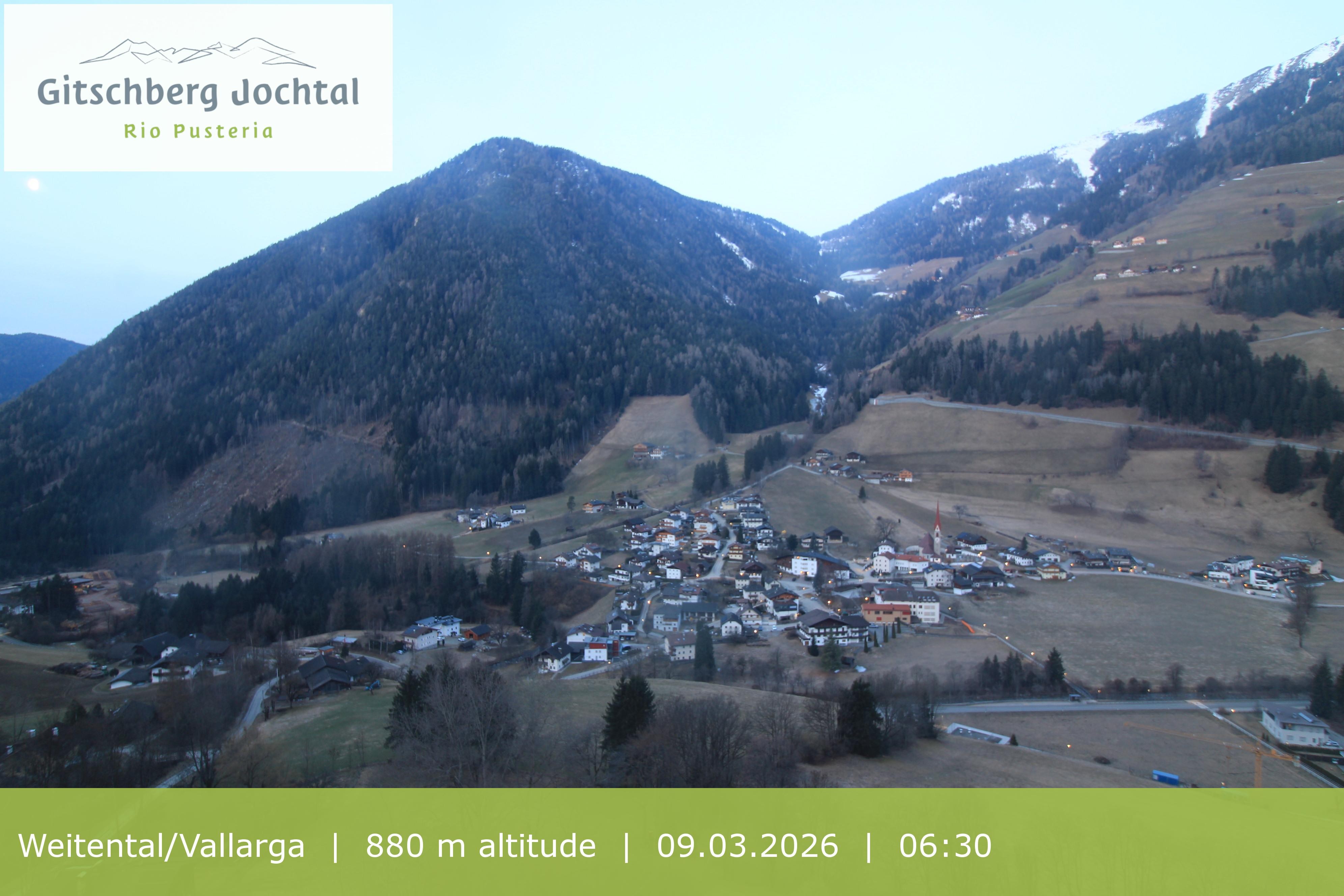 Archiv Foto Webcam Blick auf Weitental vom Gitschberg